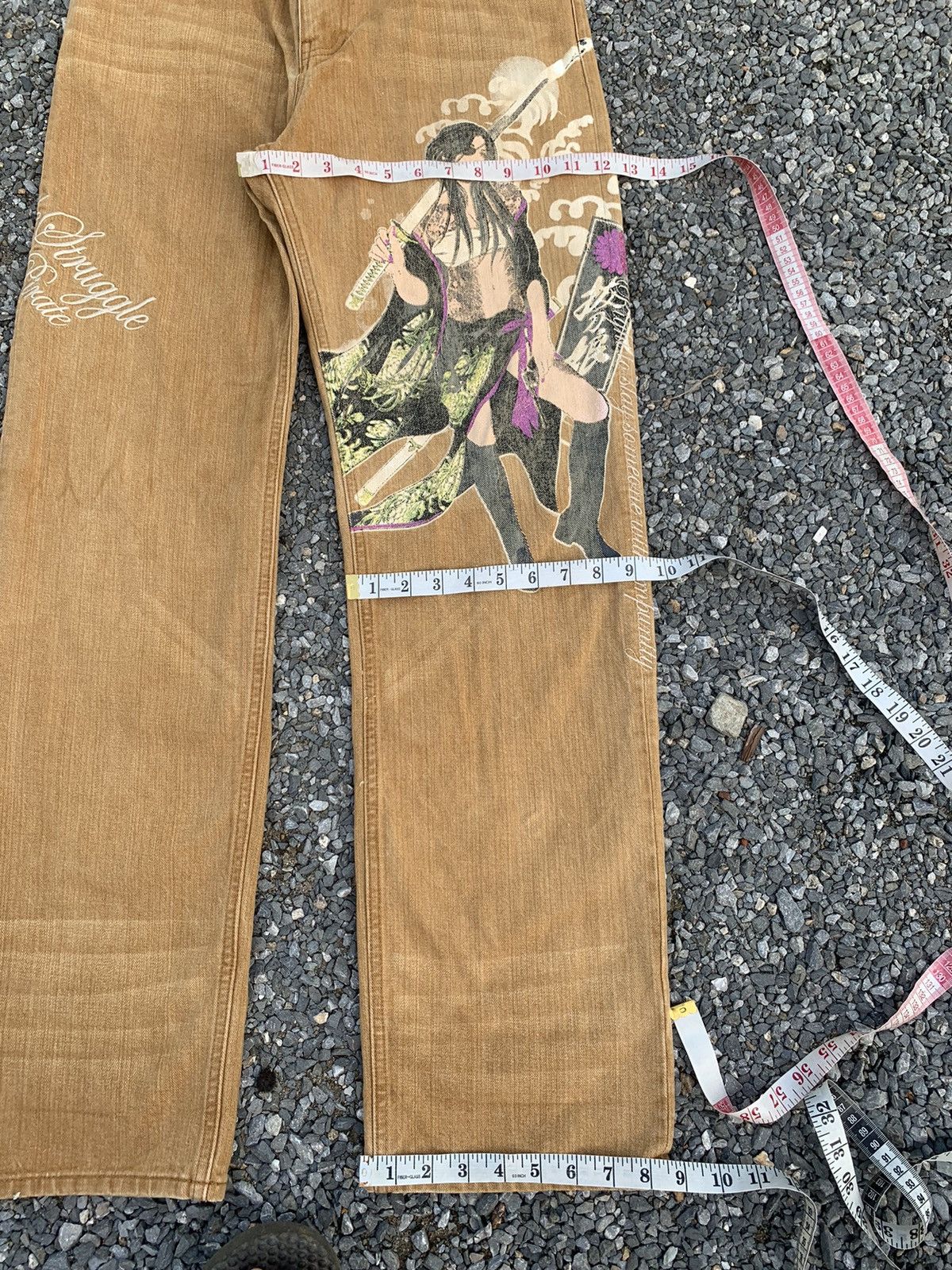 Kapital RARE DEVINE RETRIBUTION KARAKURI JAPANESE SUKAJAN JEANS Size US 32 / EU 48 - 22 Thumbnail