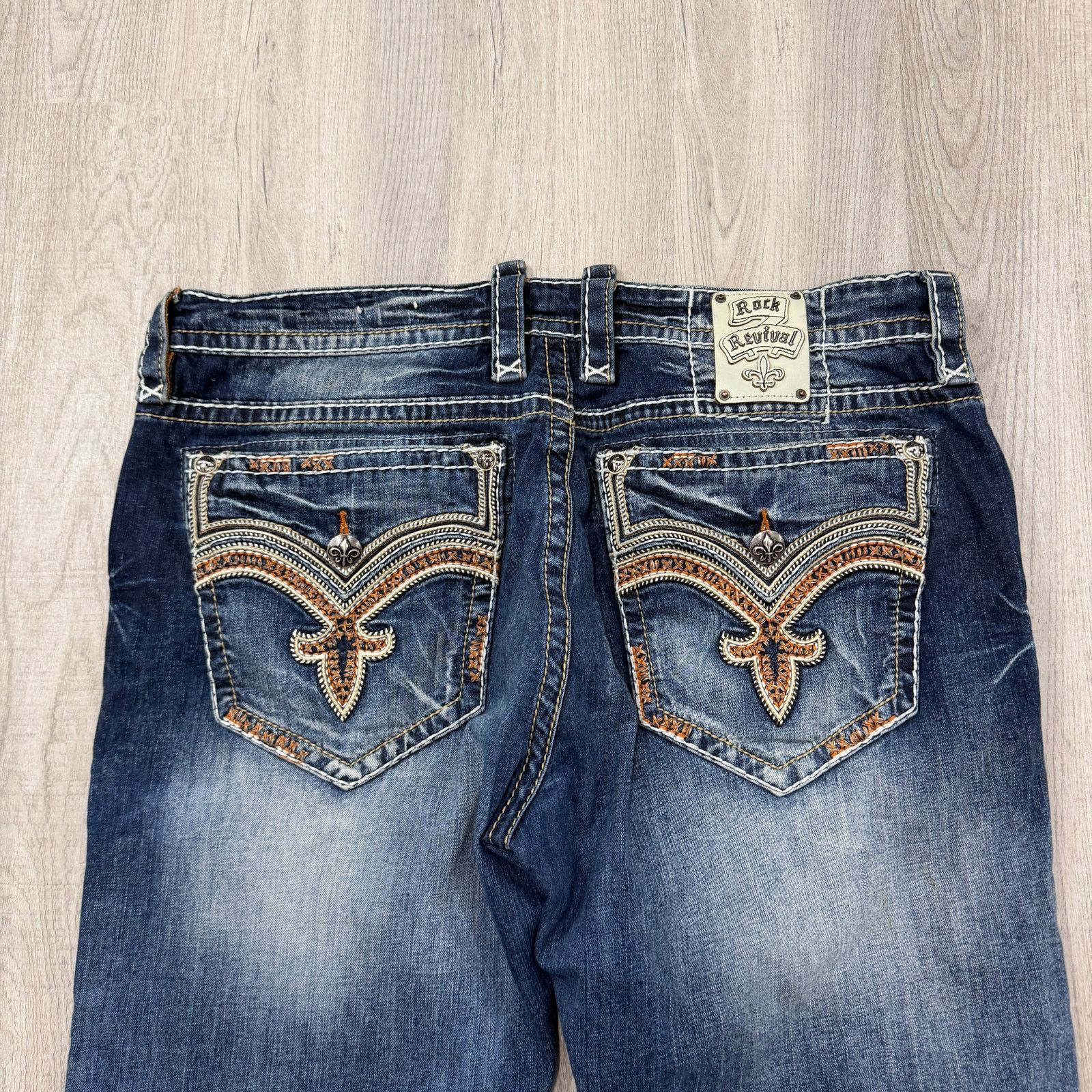 Rock Revival Rock Revival Remy Relaxed Straight Jeans 40 (Fits 40x32) Size US 40 / EU 56 - 11 Thumbnail