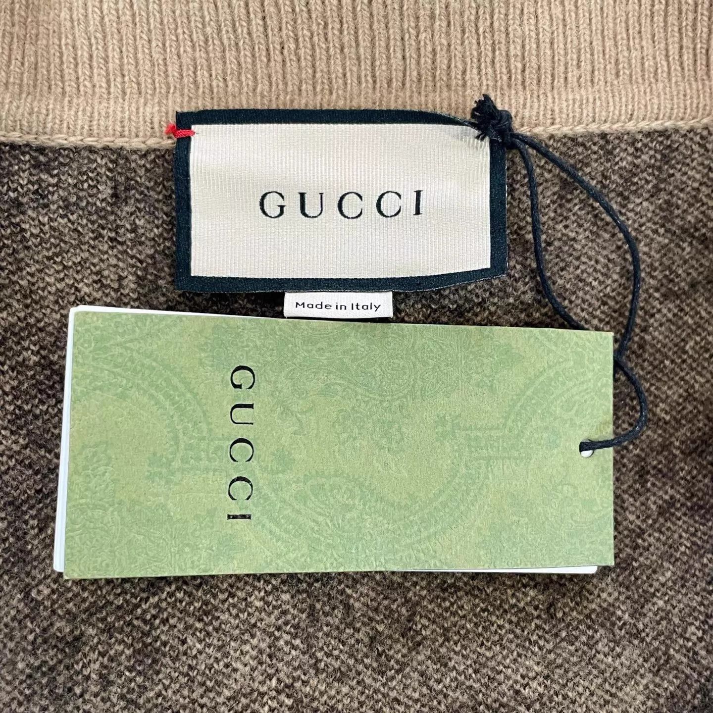 Gucci GUCCI Camel GG All Over Print Wool Knit Sweater M Size US M / EU 48-50 / 2 - 5 Thumbnail