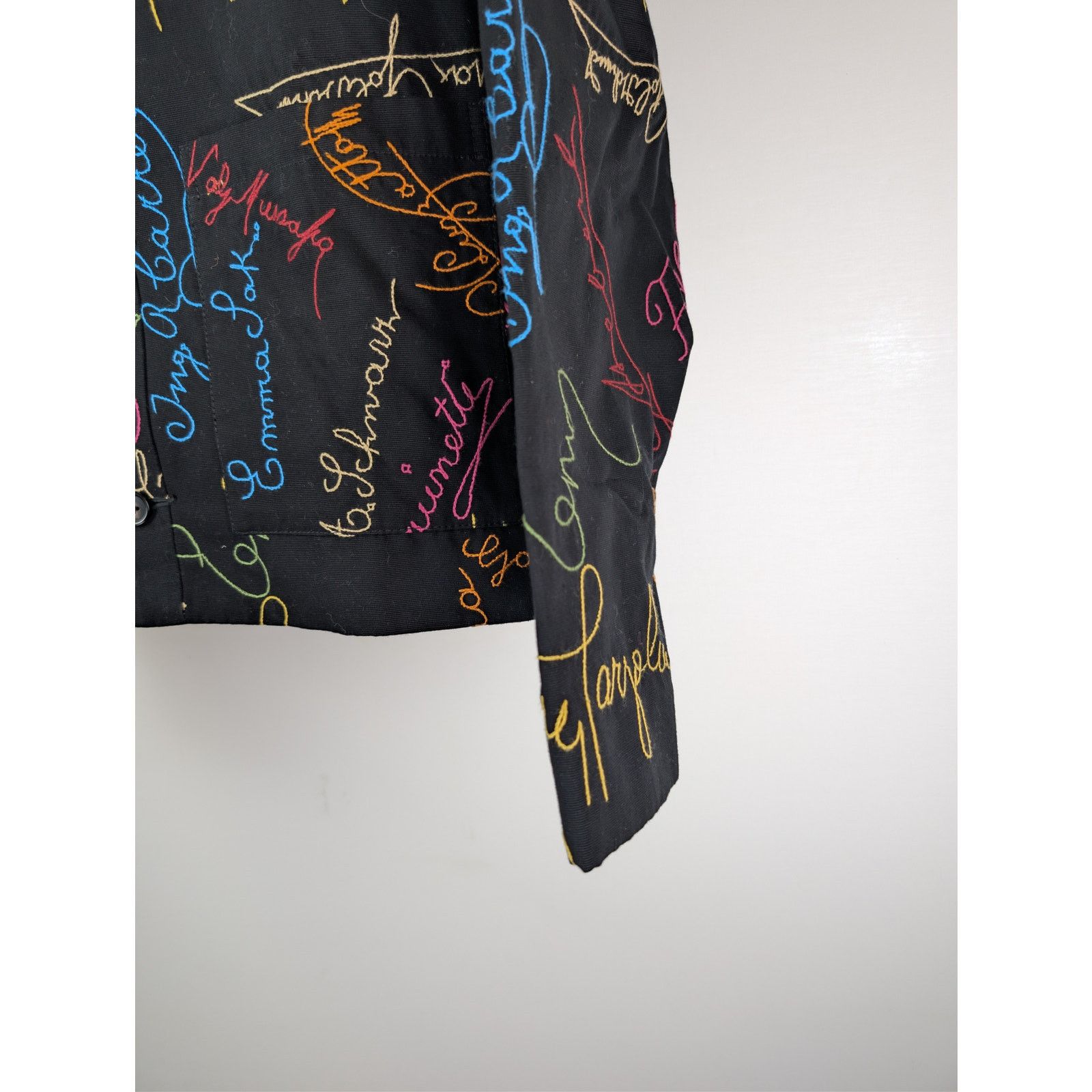 Bode o1rshd1 Signature Scrawl Coat in Black/Multicolor Size US M / EU 48-50 / 2 - 5 Thumbnail