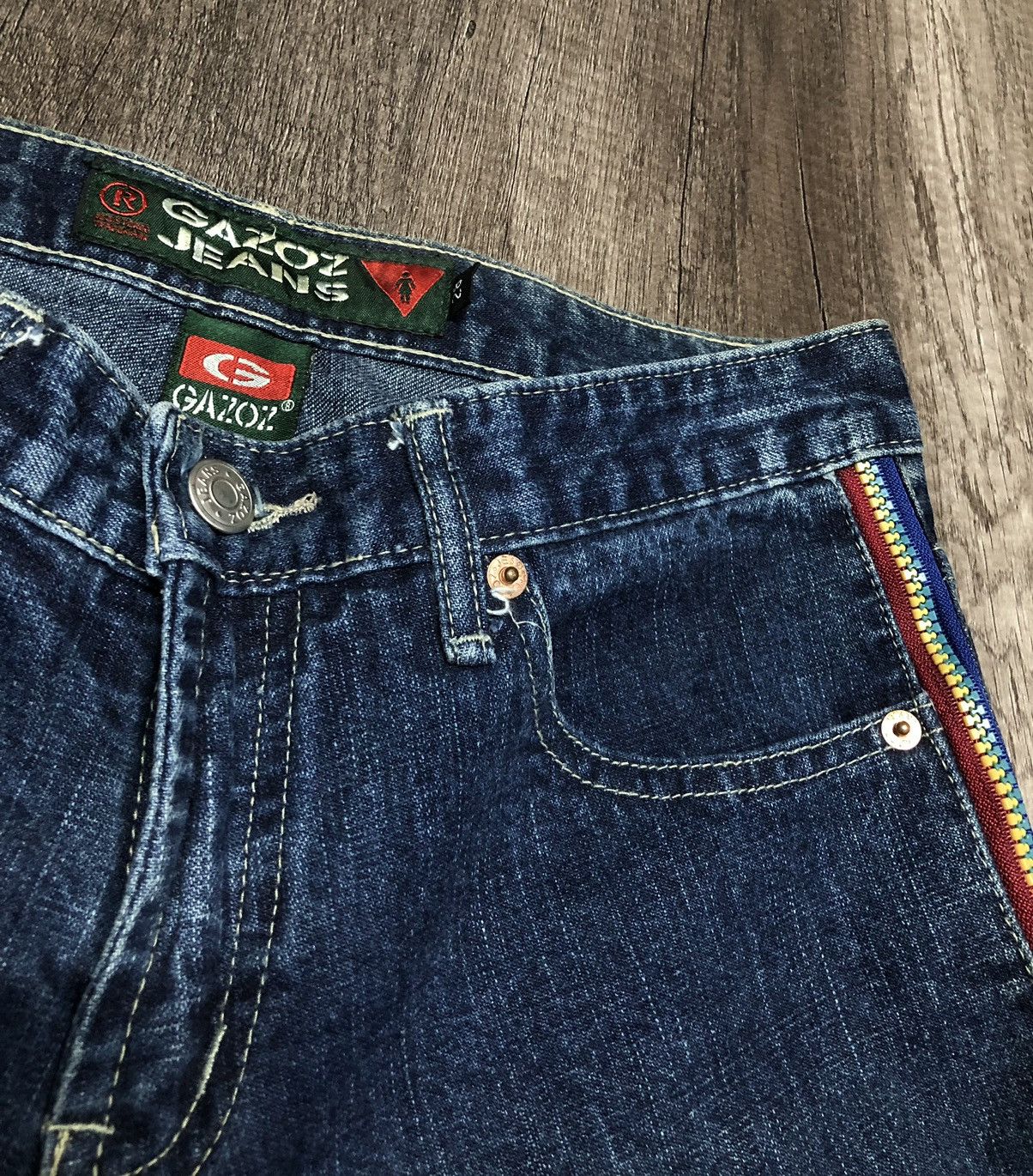 Designer × Hysteric Glamour Vintage Gazoz Jeans Rare Zipper Design Size US 29 - 7 Thumbnail