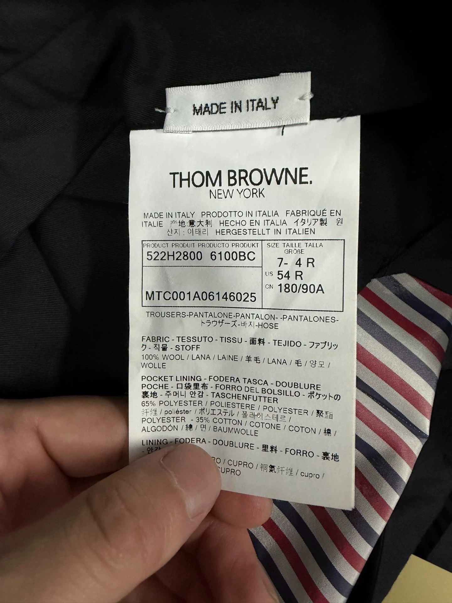 Thom Browne Thom Browne Men's 4-Bar High-Waist Deep Gray Trousers Size US 38 / EU 54 - 5 Thumbnail