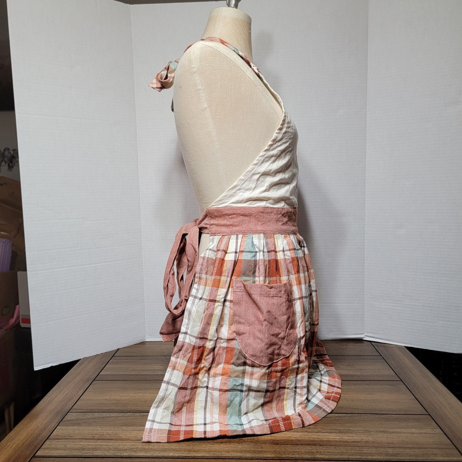 Other Fall Cotton Plaid Apron - Size 21.5 x 31in NWT Size ONE SIZE - 4 Thumbnail