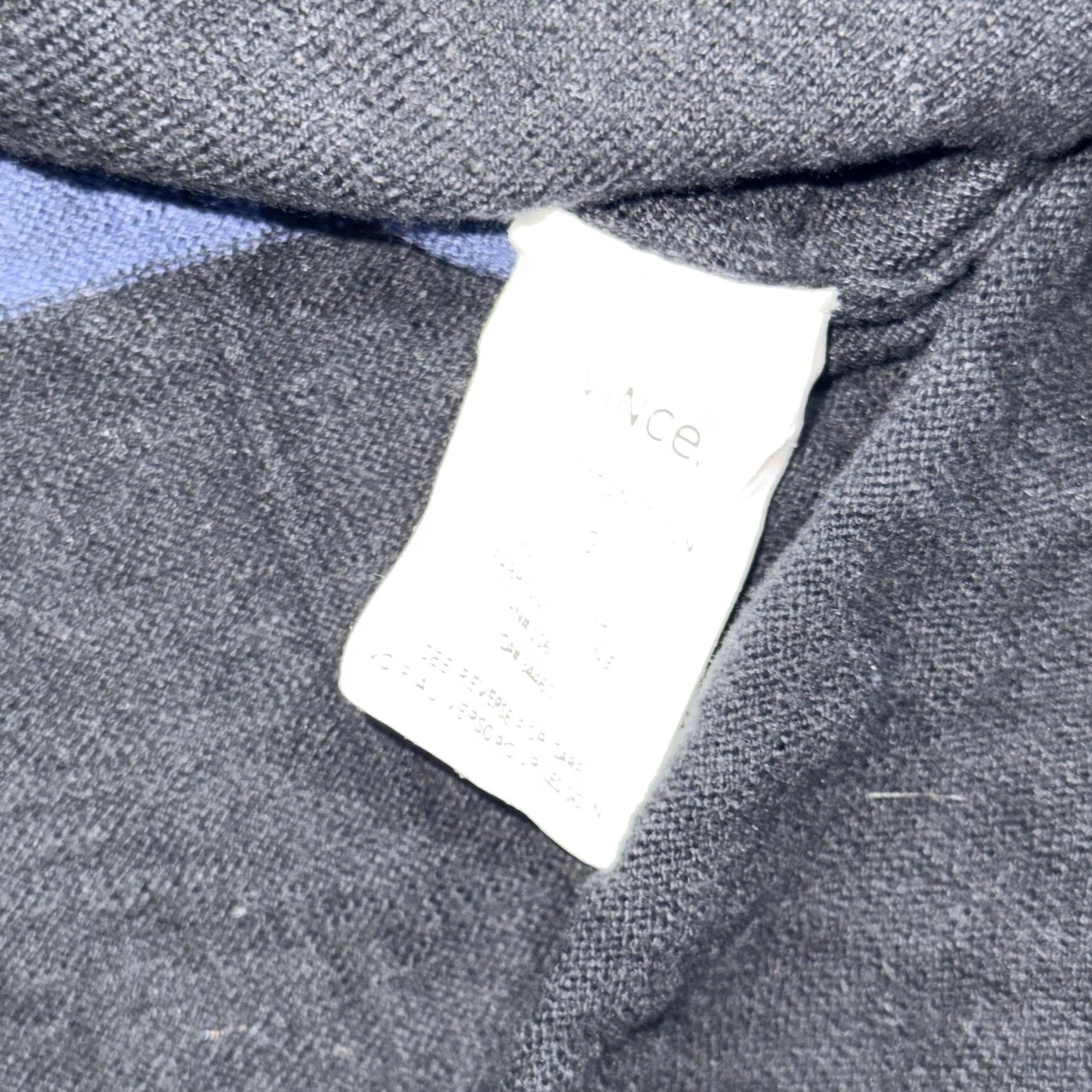 Vince Vince Sweater Womens Large Blue Black Tunic Lightweight Knit High Low Hem Size L / US 10 / IT 46 - 6 Thumbnail
