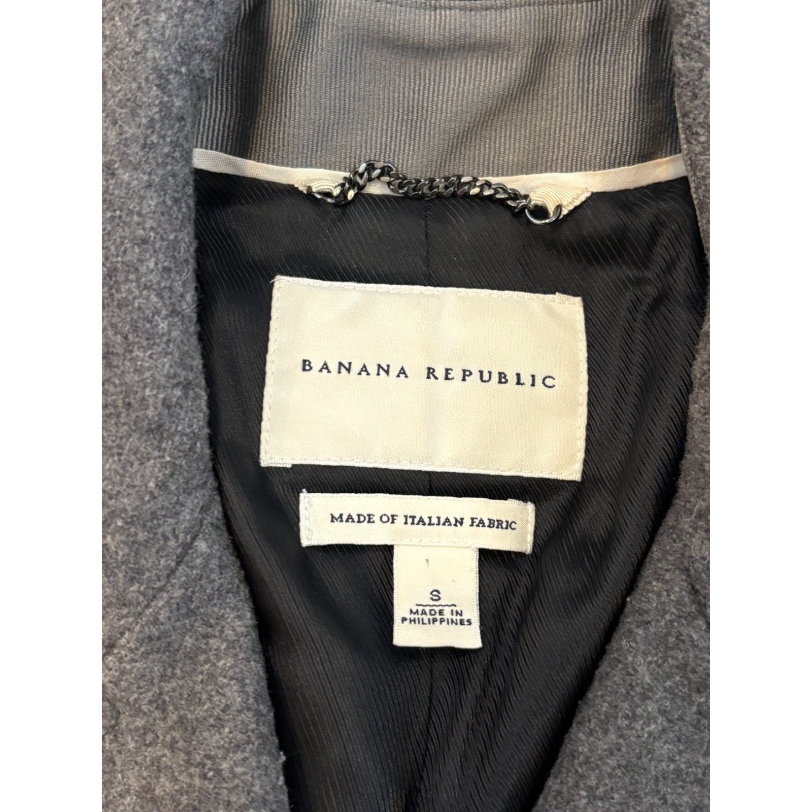 Banana Republic Banana Republic Peacoat Womens Small Gray Wool Blend Italian Fabric Mod Jacket Size S / US 4 / IT 40 - 2 Thumbnail