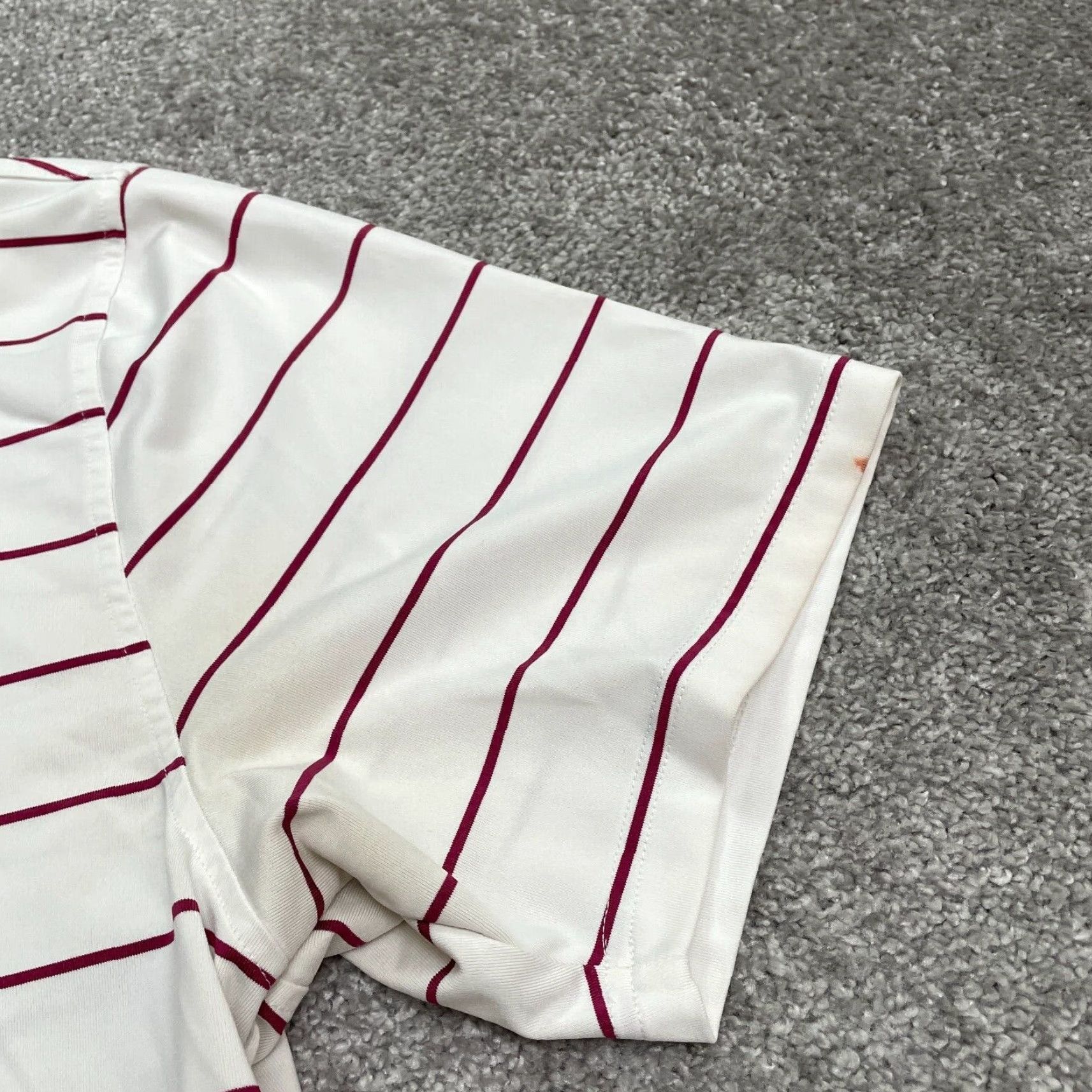 Under Armour Under Armour HeatGear Polo Shirt Mens L White Striped Short Sleeve Golf Activewear Top Size US L / EU 52-54 / 3 - 6 Thumbnail