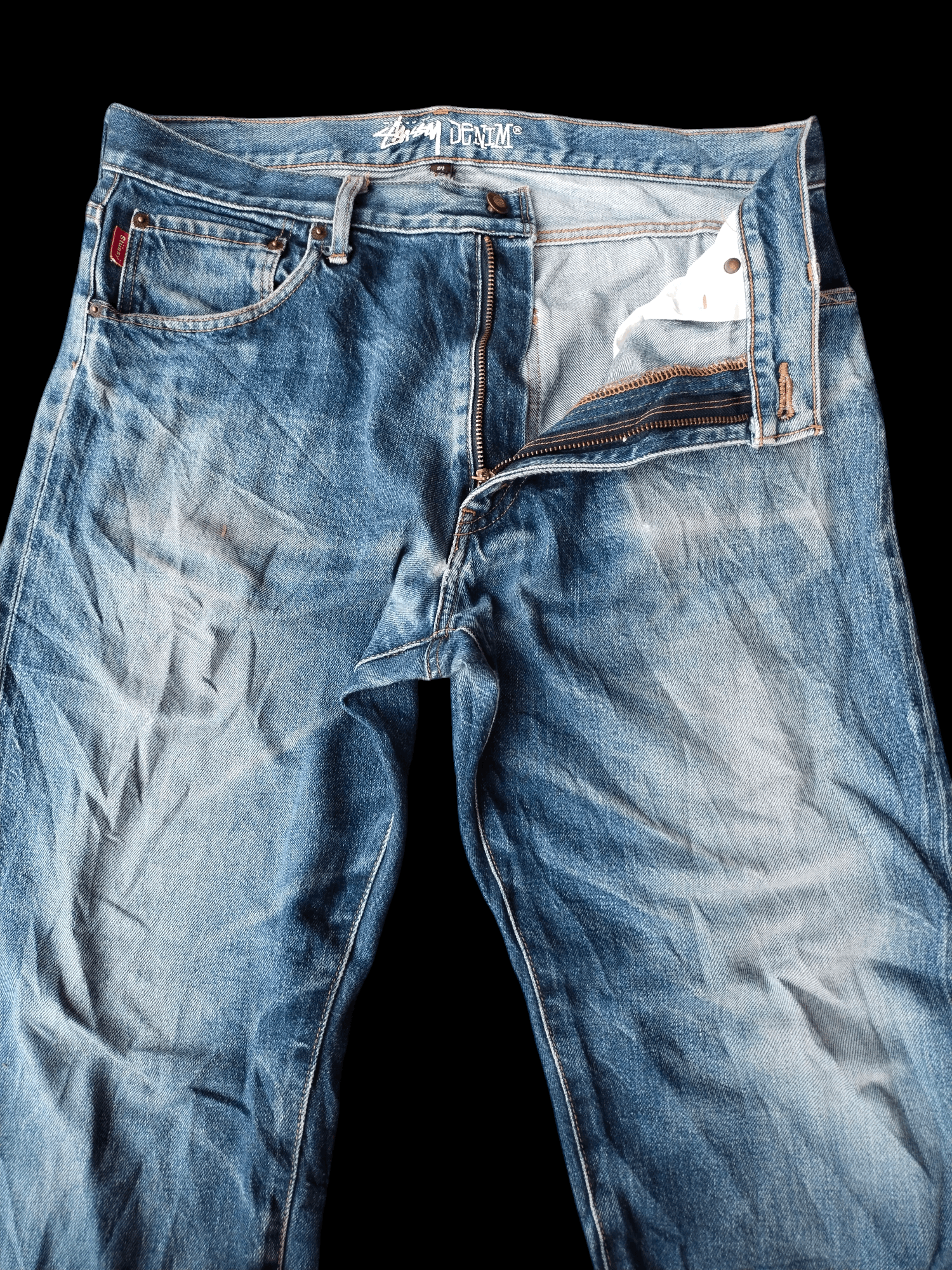 Stussy Vintage Stussy Selvedge Distressed Jeans RARE Punk Size 36" / US 14 / IT 50 - 2 Thumbnail