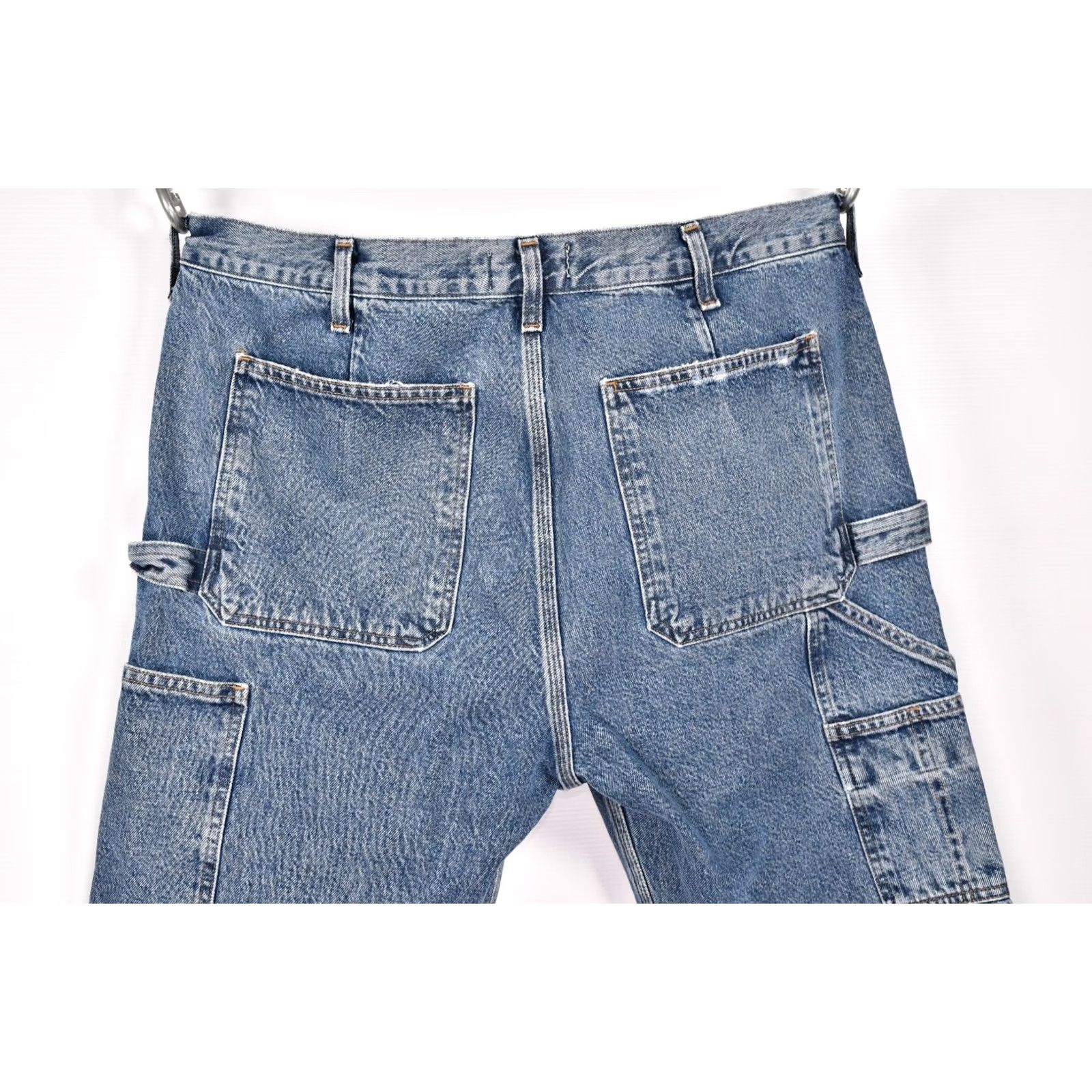 Agolde AGOLDE Rami Carpenter Mid-Rise Straight Jeans 32 Blue Denim Women Regular Size 32 Vintage No Size 24" / US 00 / IT 34 - 4 Thumbnail