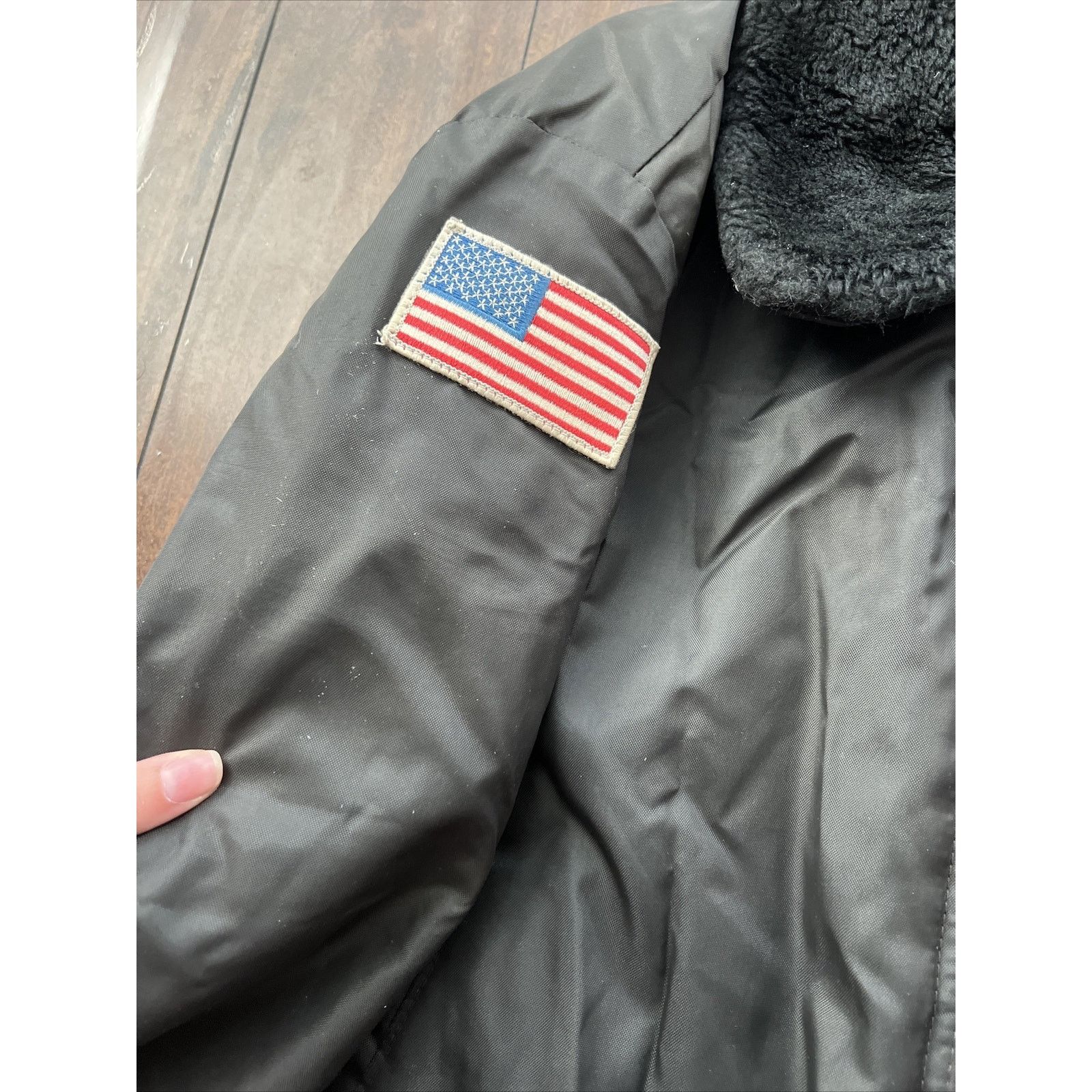 Vintage Vintage 80s Flight Jacket Outer Shell Full Zip Size L Black Size US L / EU 52-54 / 3 - 6 Thumbnail