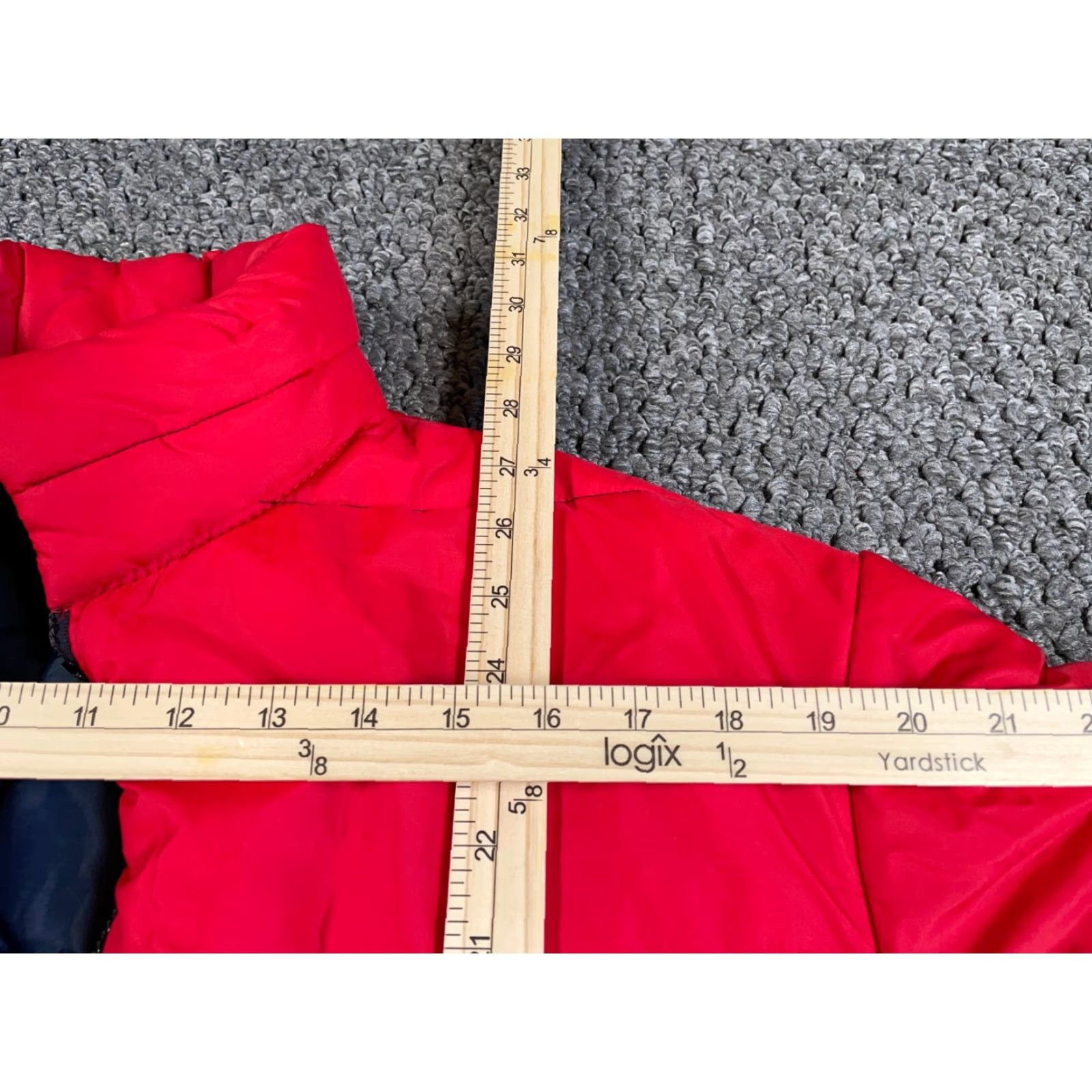 Vintage VTG 80s Puffer Jacket Adult Medium Red Navy Thalor? Size US M / EU 48-50 / 2 - 6 Thumbnail