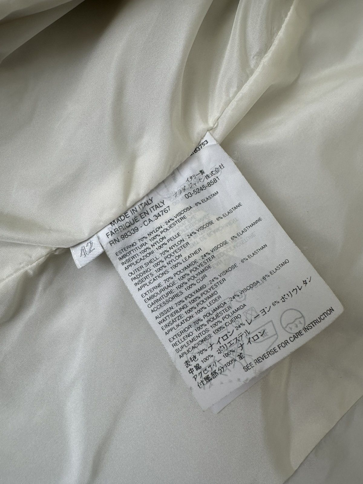 Prada Prada - S/S1999 Zip-Up Soft Shell Rider Jacket - Ivory White Size M / US 6-8 / IT 42-44 - 19 Thumbnail
