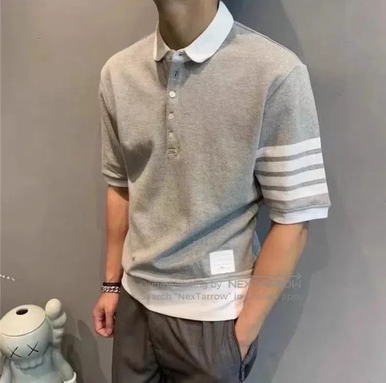 Thom Browne Thom Browne Short-Sleeve Polo Shirt Size US M / EU 48-50 / 2 - 6 Thumbnail