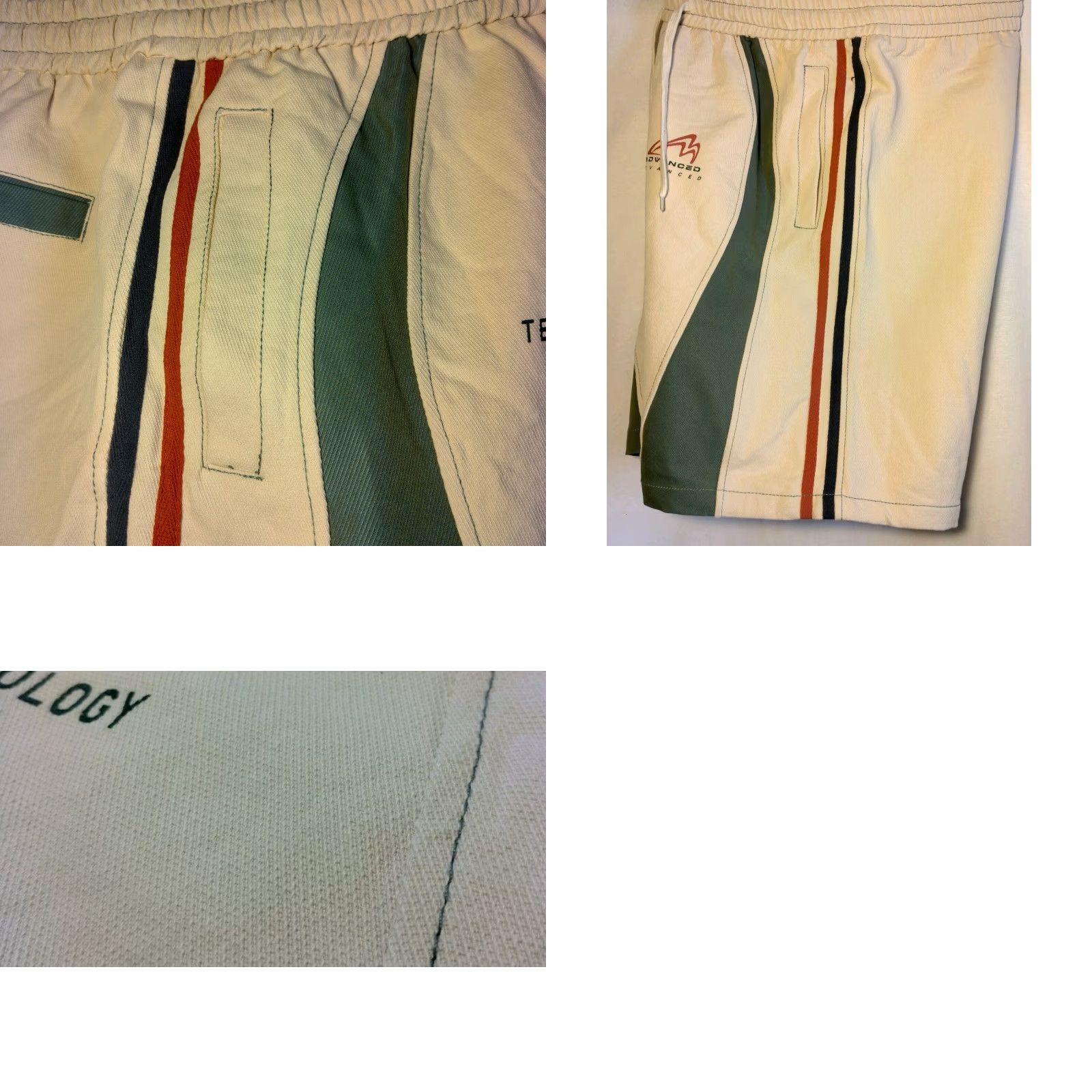 Vintage ALEFRIC EDEN Men’s Shorts 30 Waist Elastic Ivory Chino Retro Stripe Casual Size US 30 / EU 46 - 8 Thumbnail