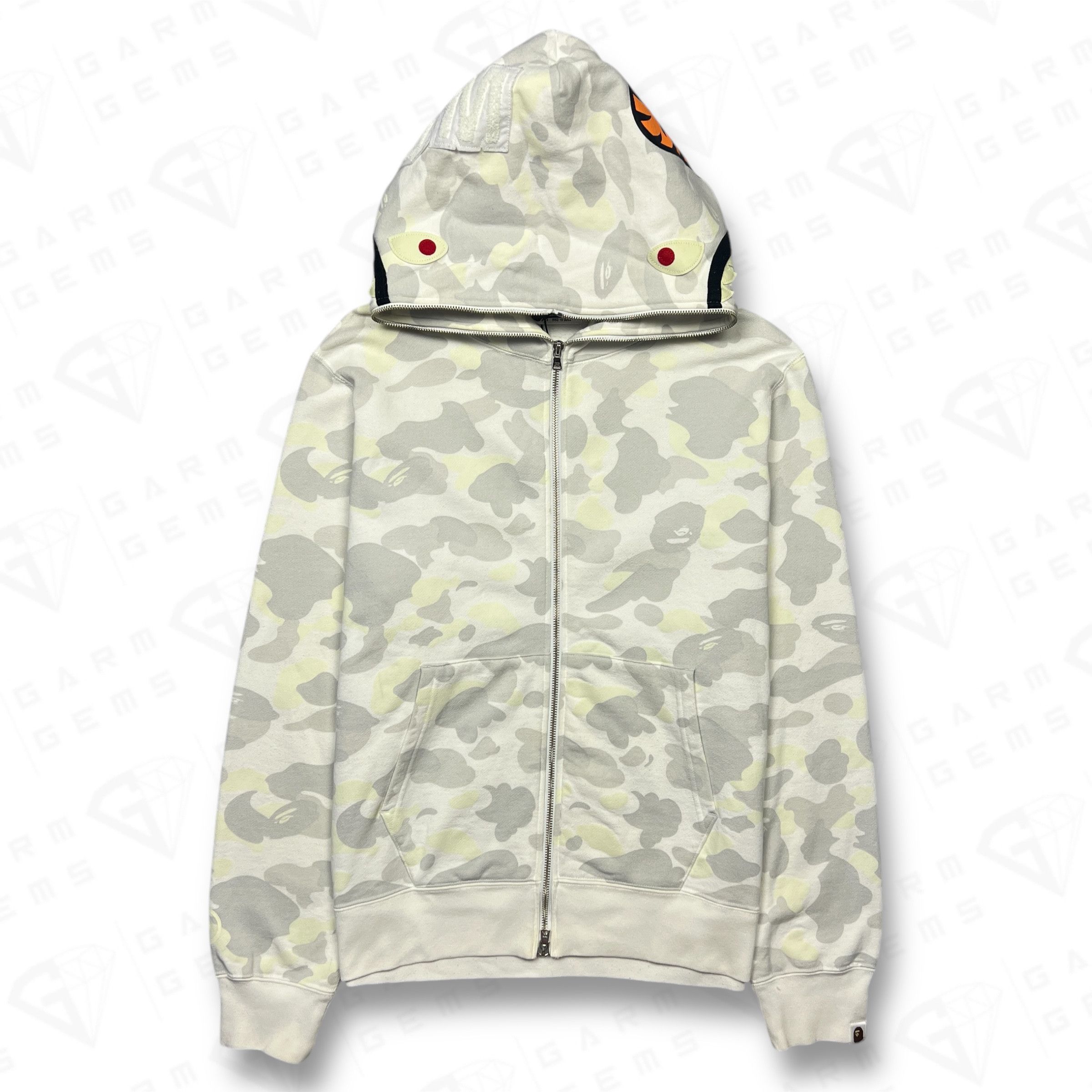 Bape A Bathing Ape Shark Camo Glow In The Dark Full Zip Hoodie Size US XL / EU 56 / 4 - 1 Thumbnail