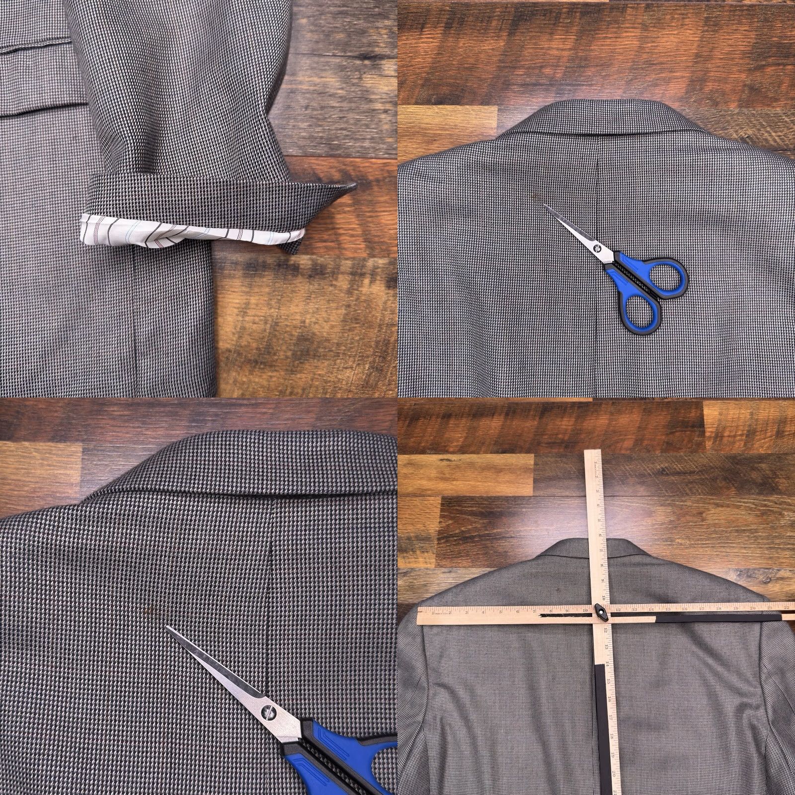 Ralph Lauren Lauren Ralph Lauren Blazer Jacket Long Single-Breasted 2-Button Notch Lapel Gray Polyester Rayon 50 Regular Mens Vintage No Size 50R - 8 Thumbnail