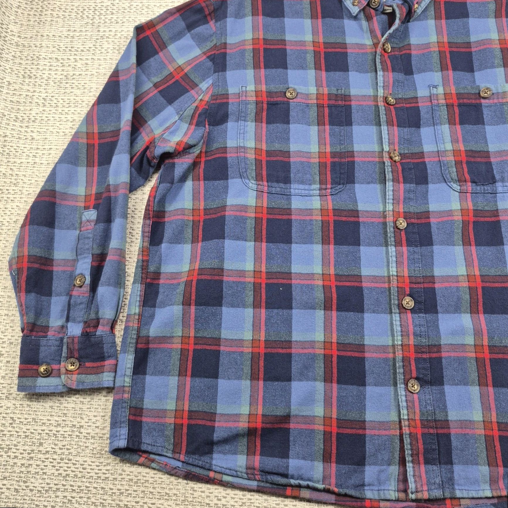 CO Duluth Trading Co Shirt Mens Large Button-Up Flat Plaid Flannel Untucked Size US L / EU 52-54 / 3 - 3 Thumbnail