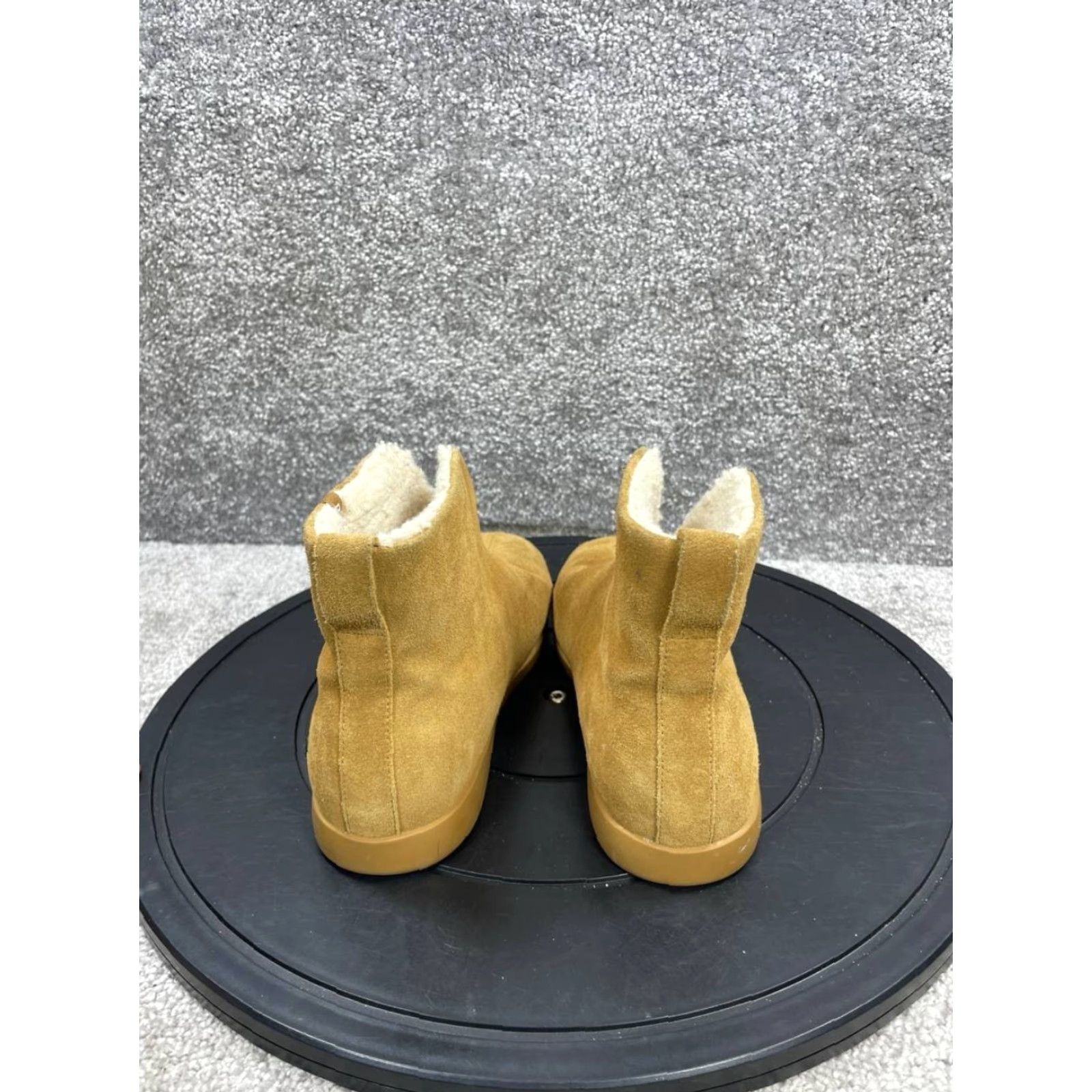 Everlane VINTAGE? No. Everlane ReNew Boots - Women's Ankle Boots - Suede Faux Fur Lining - Brown - Size 6 - Round Toe - Flat - Winter/Casual - Women Size US 6 / IT 36 - 6 Thumbnail