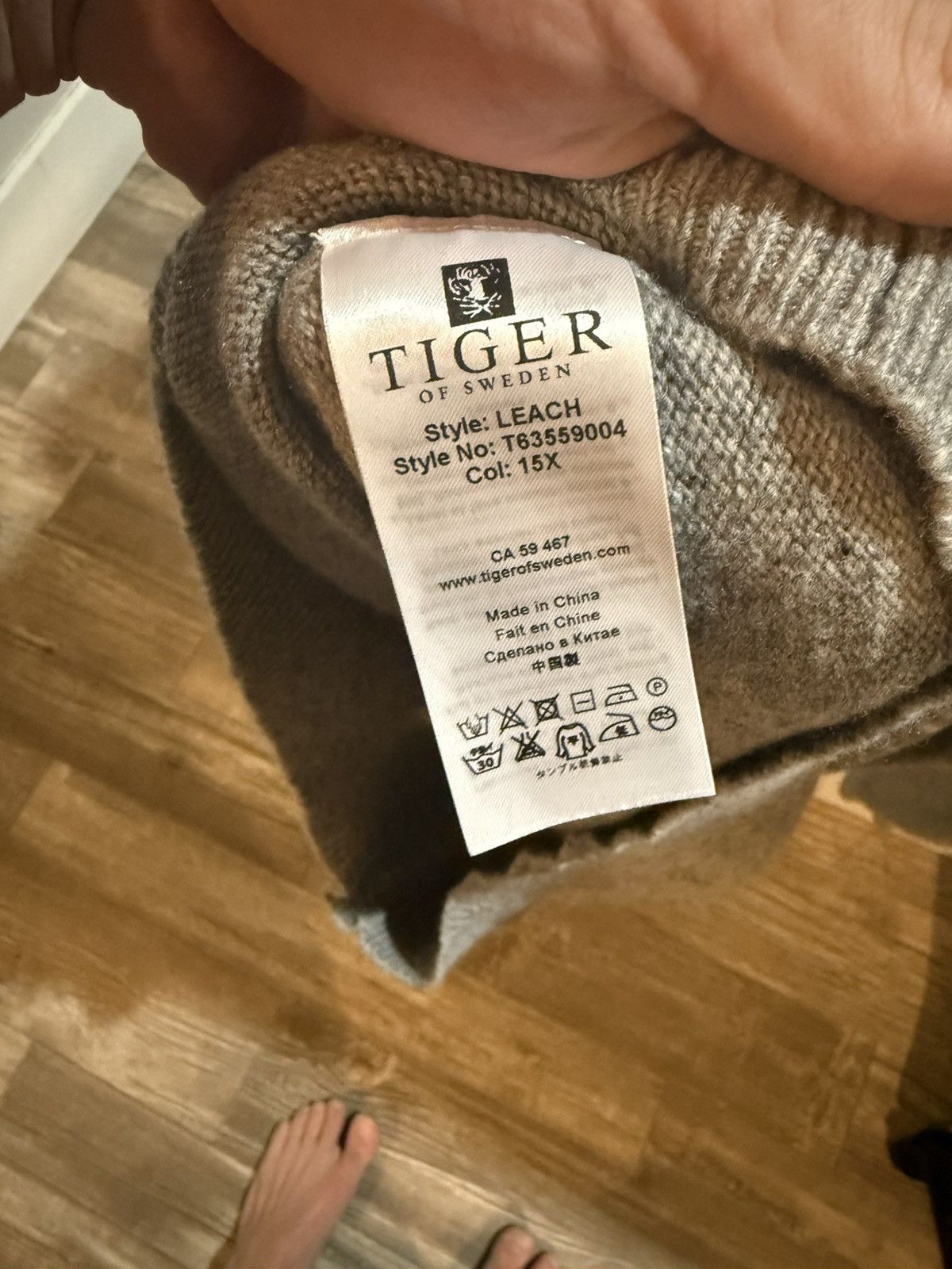 Tiger of Sweden Tiger of Sweden Grey Sweater Size US L / EU 52-54 / 3 - 2 Thumbnail