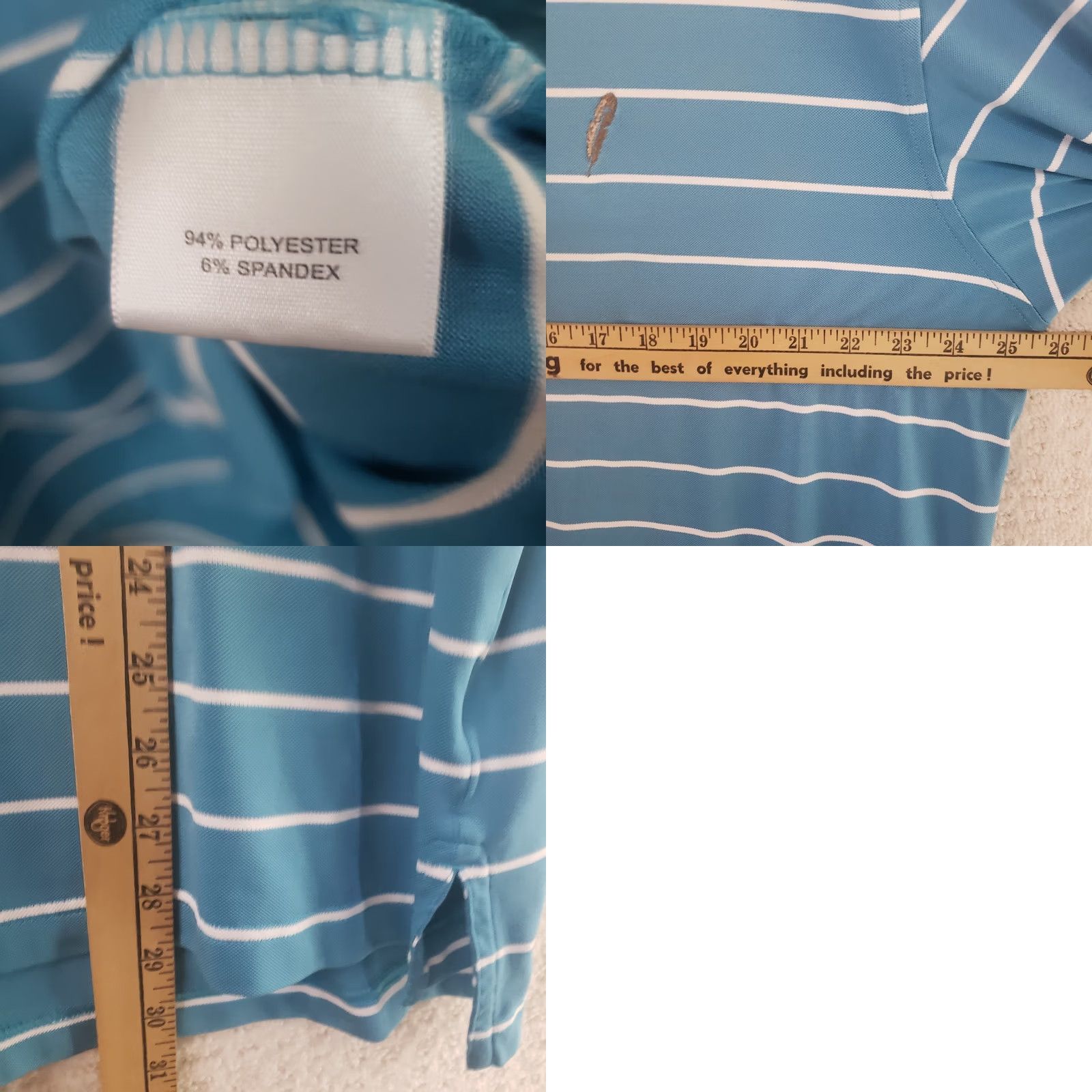 Peter Millar Peter Millar Summer Comfort Polo Shirt Mens L Blue White Striped Button-Up Polo Shirt Golf Style Casual Workwear Size US L / EU 52-54 / 3 - 9 Thumbnail