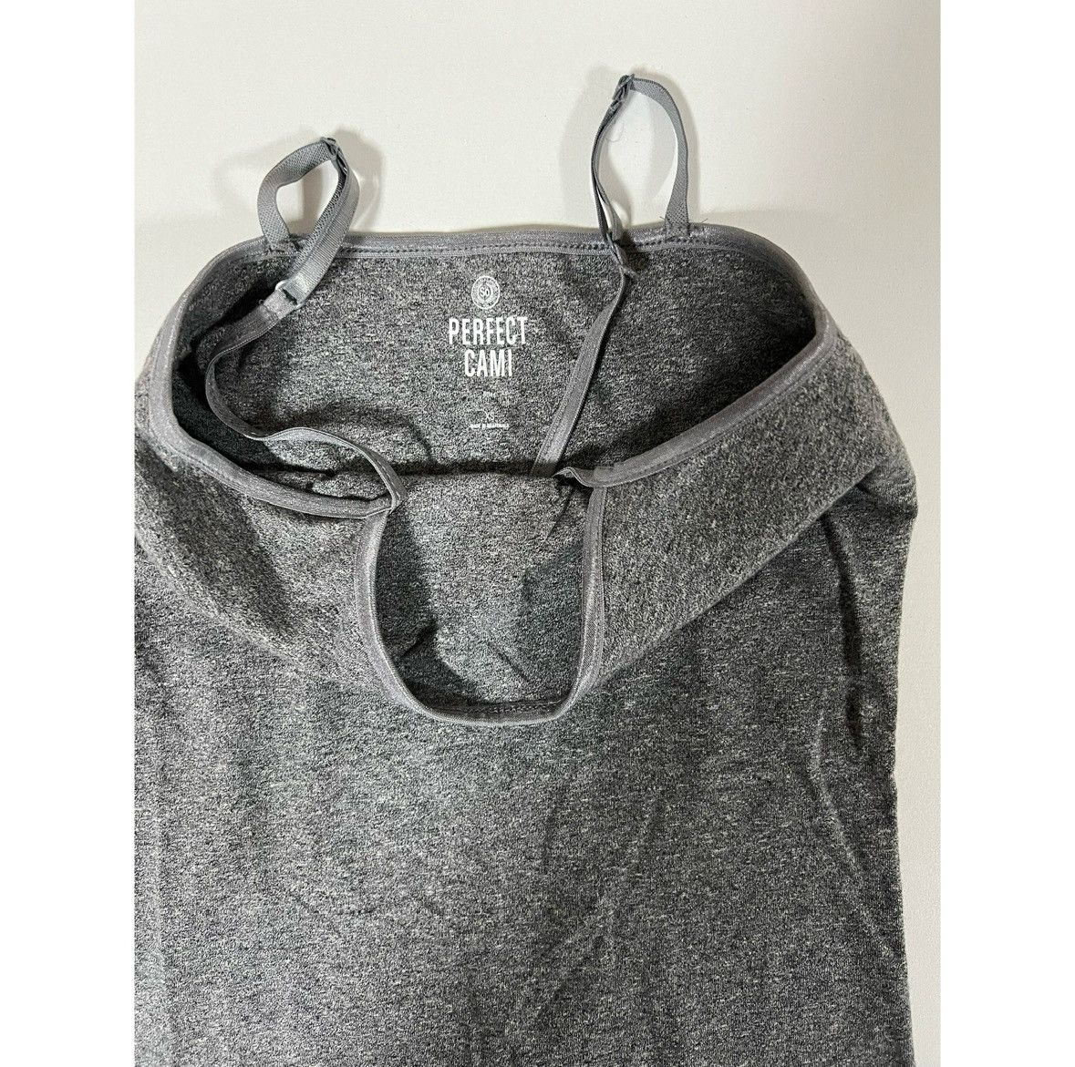 SO Gray Marled Cami Shelf-Bra Camisole Tank Top Shirt XS 🩶