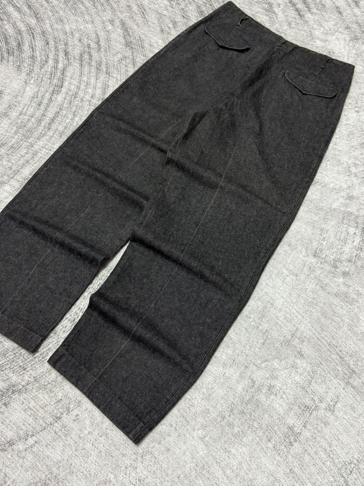 Creighton × Japanese Brand × Vintage 50s 60s Creighton Selvedge Pleated High Waist Baggy Jeans Size US 31 - 11 Thumbnail