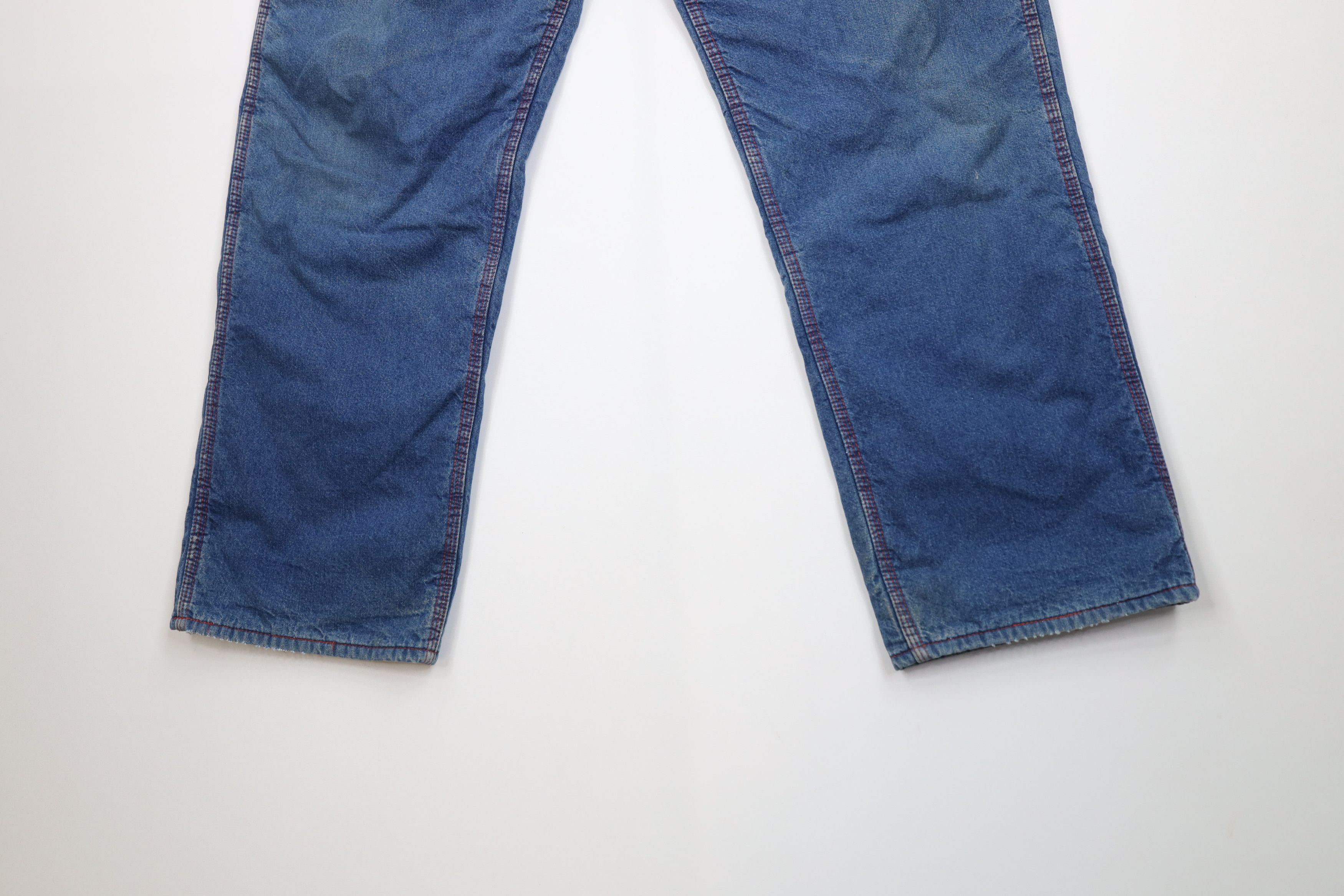 Vintage Vintage 70s Streetwear Lined Wide Leg Dungaree Jeans USA Size US 38 / EU 54 - 5 Thumbnail