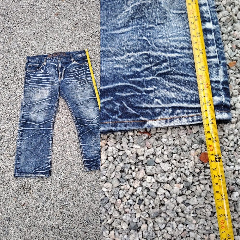 Japanese Brand Japanese Brand Original Acid Wash Blue Jeans Distressed Punk Size US 37 - 19 Thumbnail