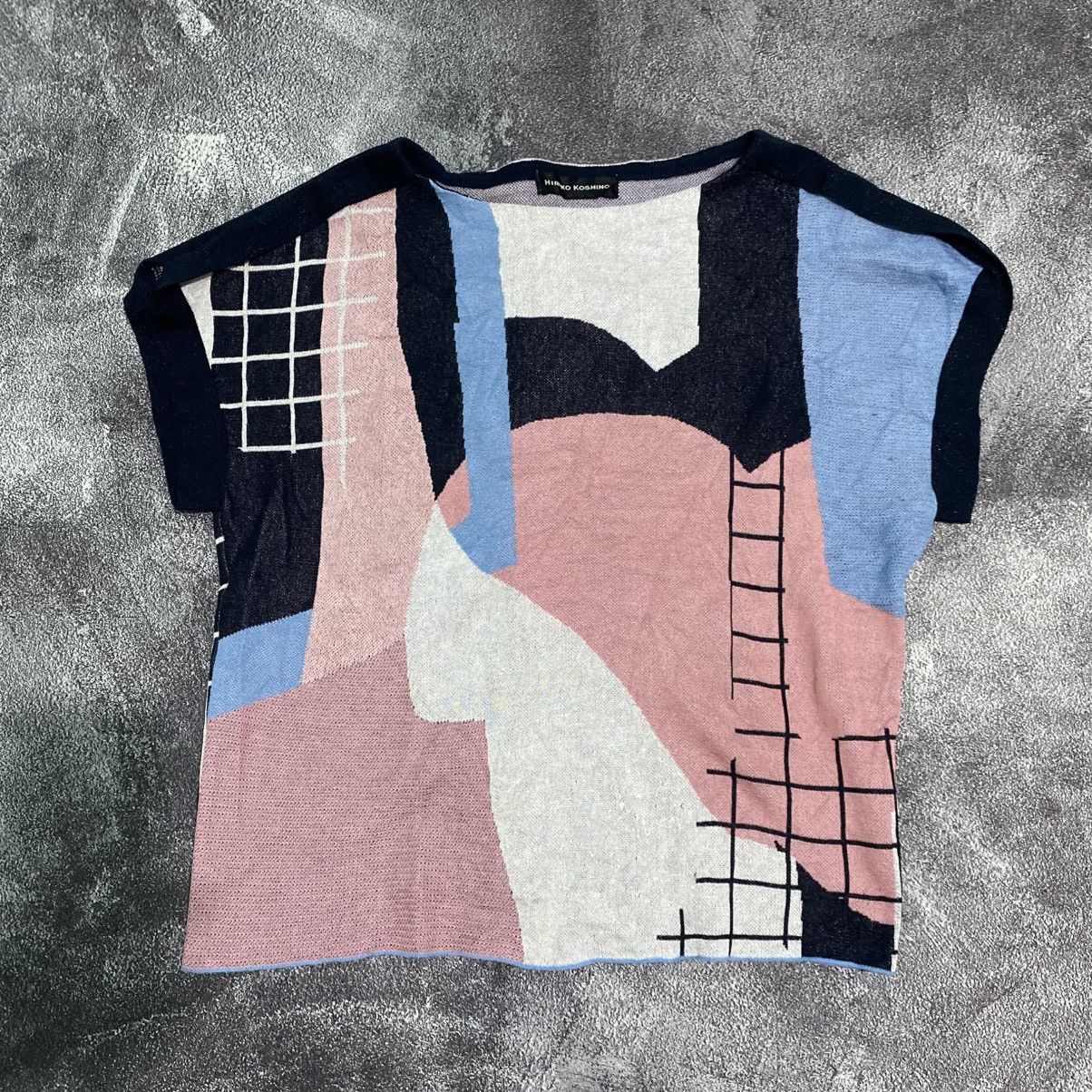 Hiroko Koshino Homme Hiroko Koshino Homme Sleveeless Tee Rare Multicolor Size S / US 4 / IT 40 - 1 Thumbnail