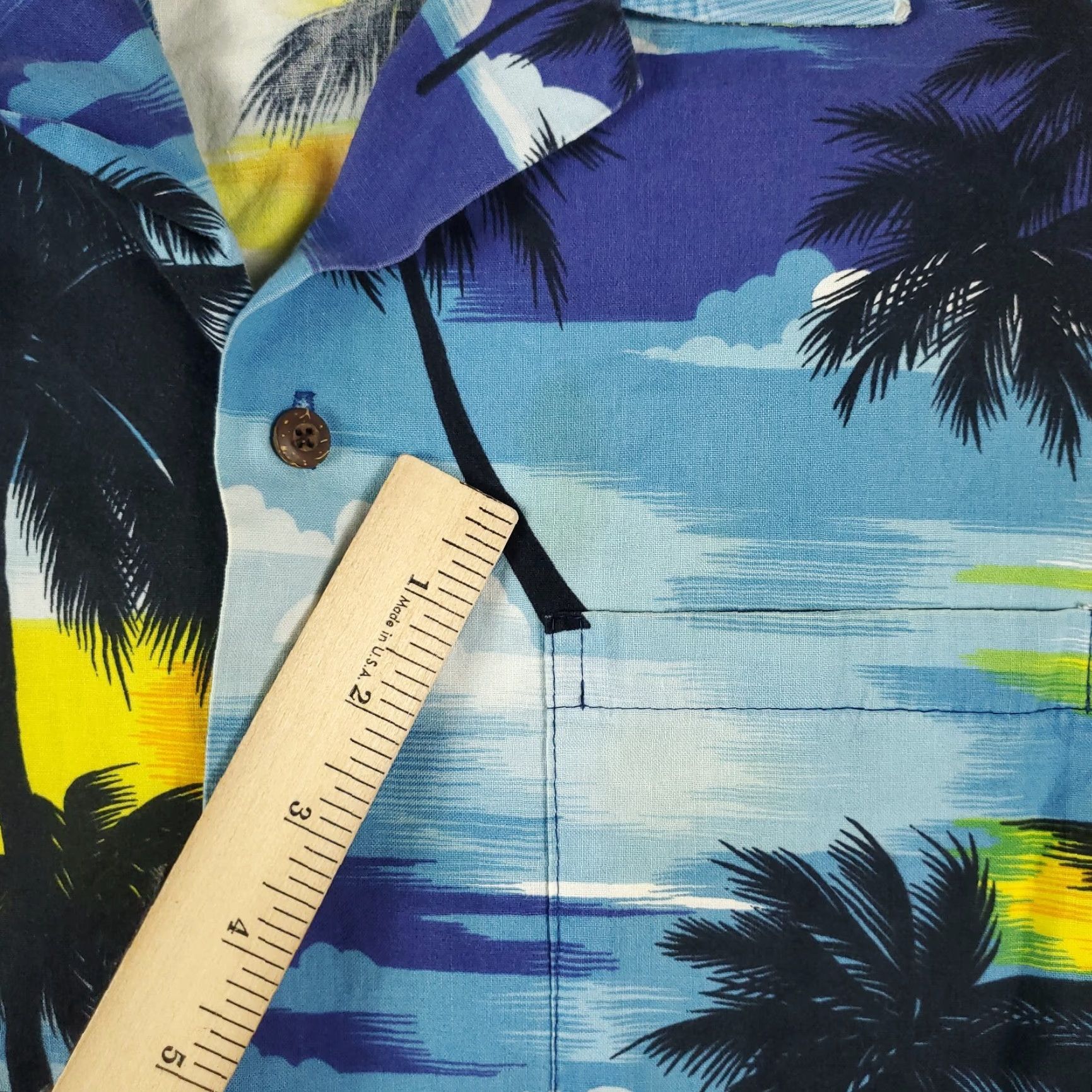 Vintage RJC Hawaiian Shirt Mens Medium Blue Tropical Floral Button-Up Short Sleeve Size US M / EU 48-50 / 2 - 3 Thumbnail