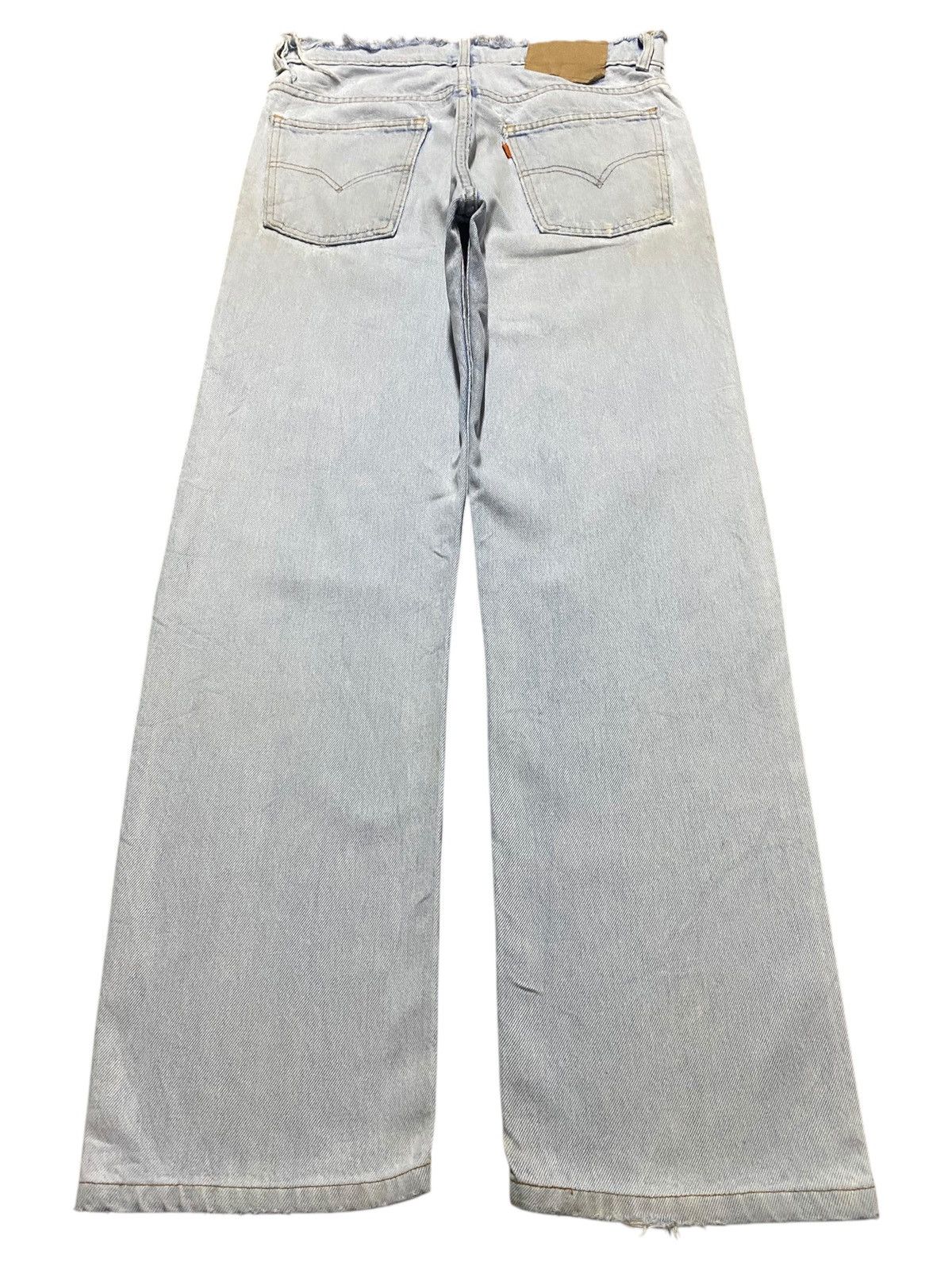 Levi's Vintage Clothing Vtg Levis 501 Orange Tab Light Wash Distressed Loose Jeans Size US 30 / EU 46 - 2 Thumbnail