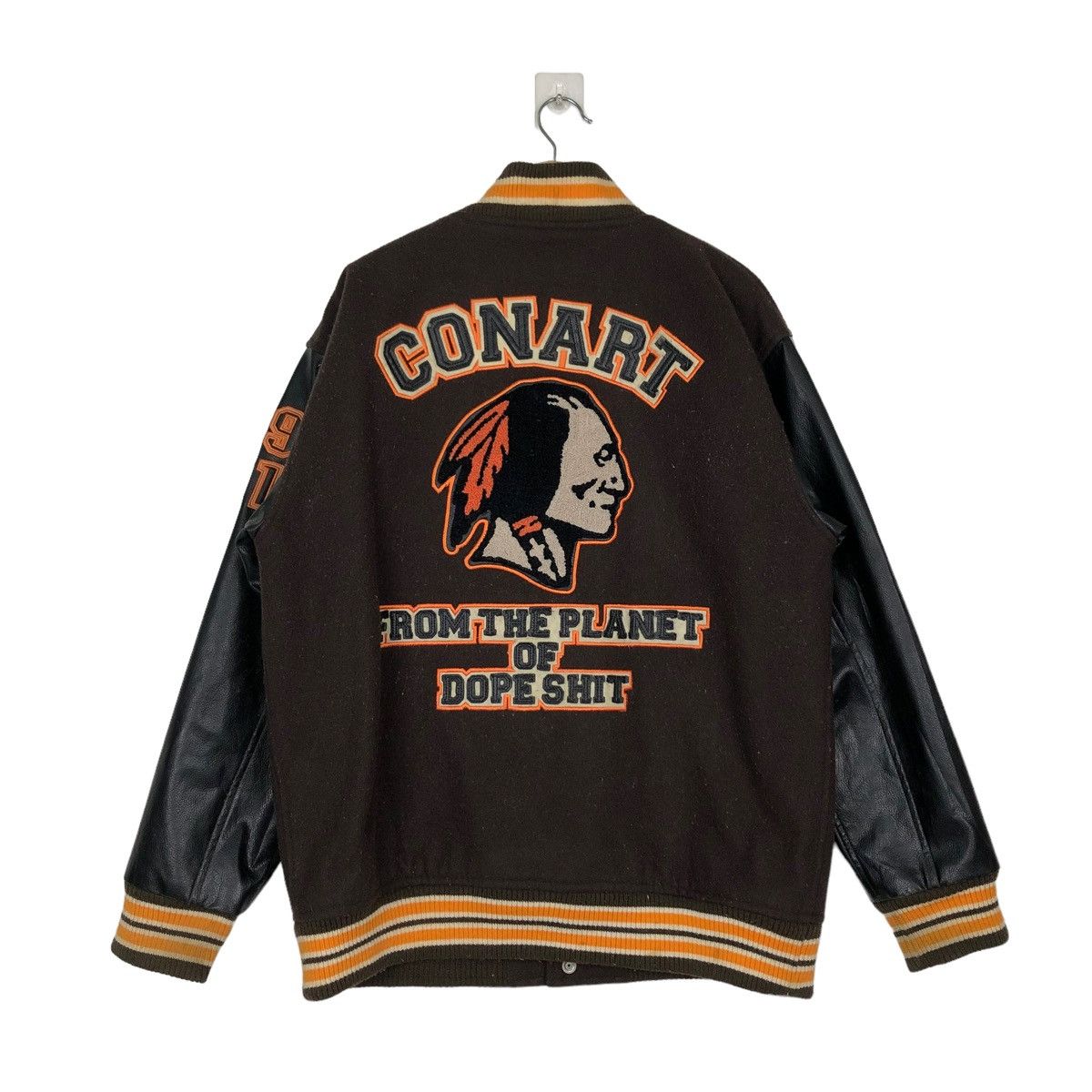 Japanese Brand 💥RARE VINTAGE VARSITY JACKET CONART LEATHER BIG LOGO Size US M / EU 48-50 / 2 - 1 Thumbnail