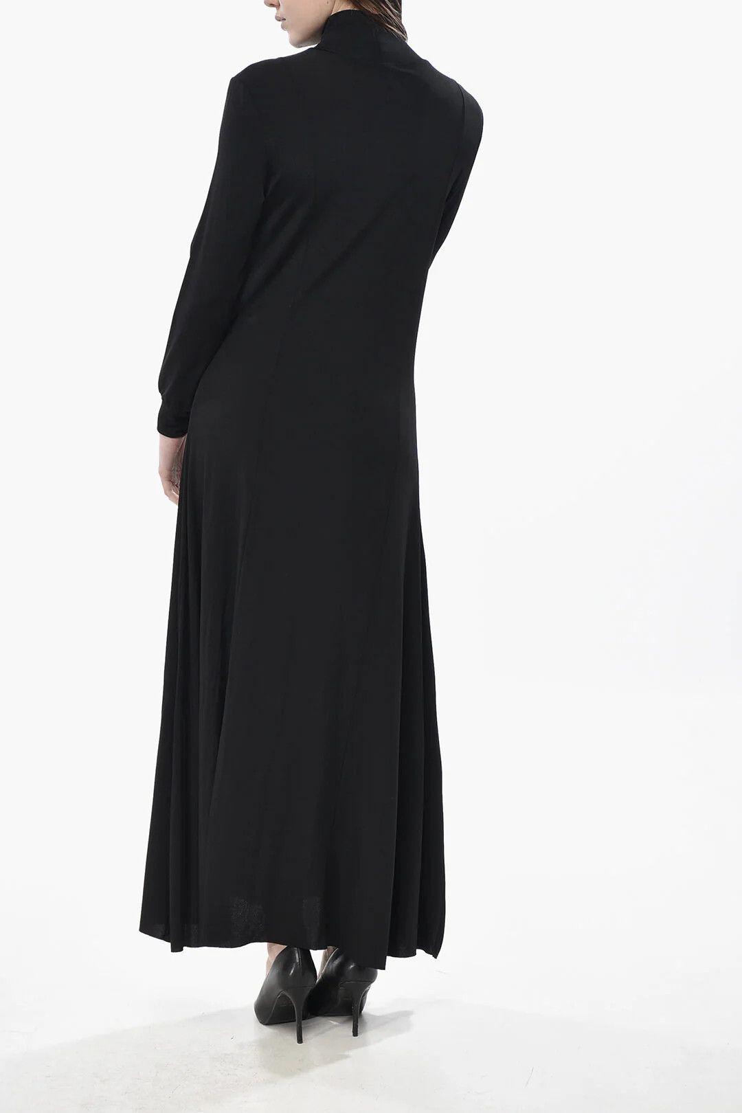 KHAITE og1mm0426 High-Neck Maxi Dress in Black Size S / US 4 / IT 40 - 2 Thumbnail