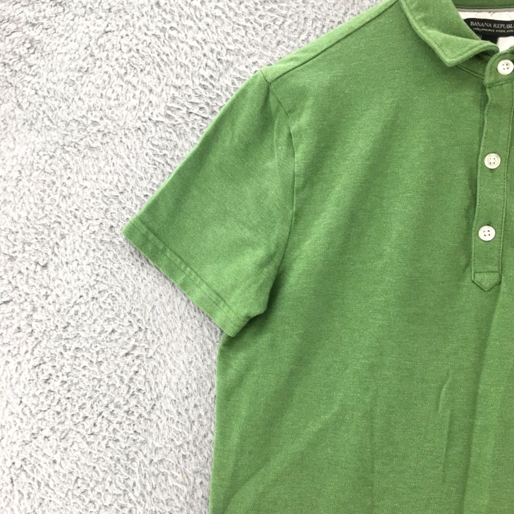 Banana Republic Banana Republic Polo Shirt Mens S Green Cotton Blend Short Sleeve Chest Pocket Size US S / EU 44-46 / 1 - 3 Thumbnail
