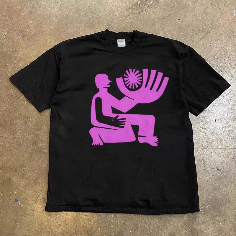 Japanese Brand Black Loose Art Style Short Sleeve T-Shirt Size US M / EU 48-50 / 2 - 2 Thumbnail