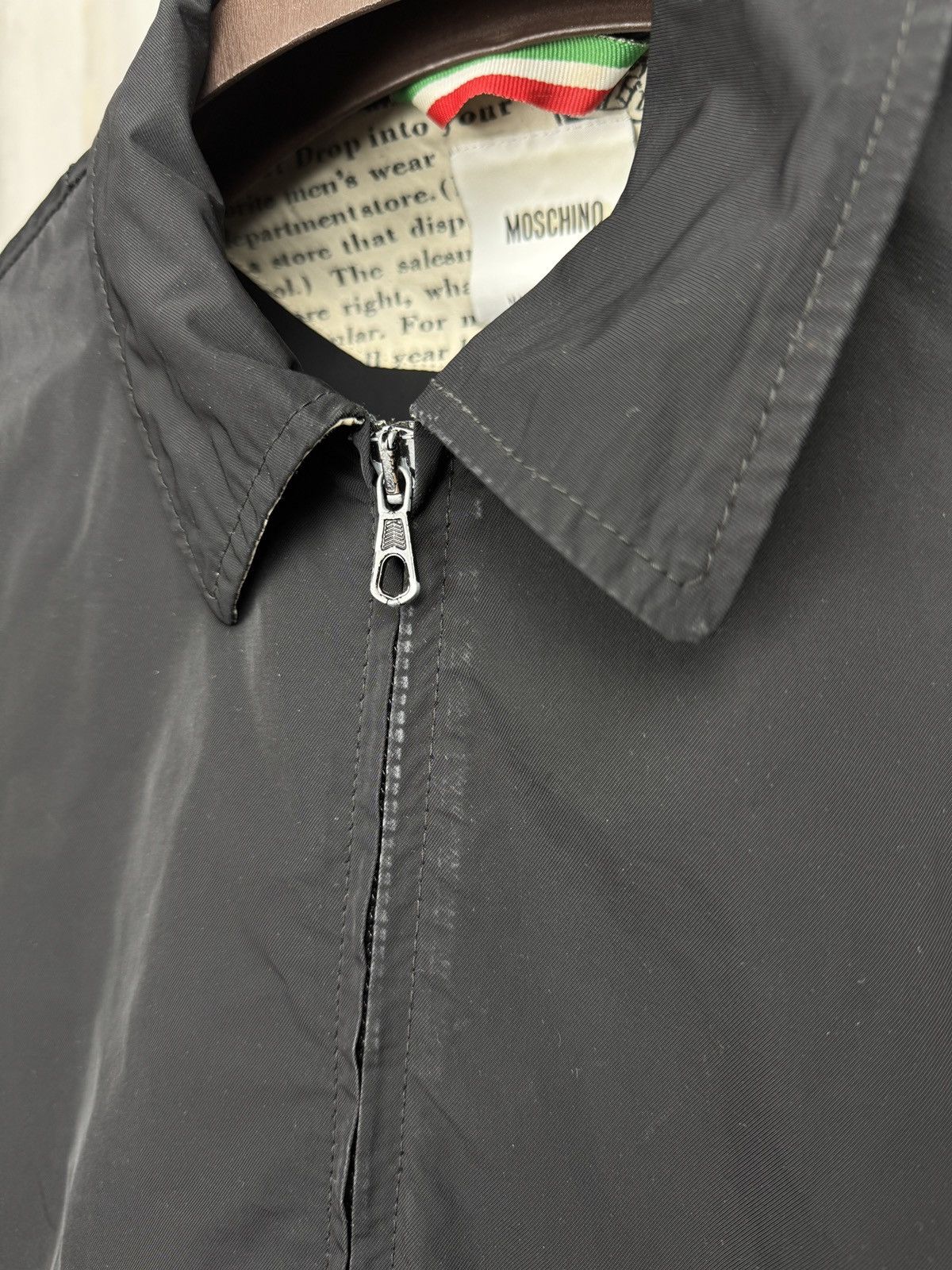 Moschino Moschino vintage nylon newspaper black coach bomber jacket Size US M / EU 48-50 / 2 - 5 Thumbnail