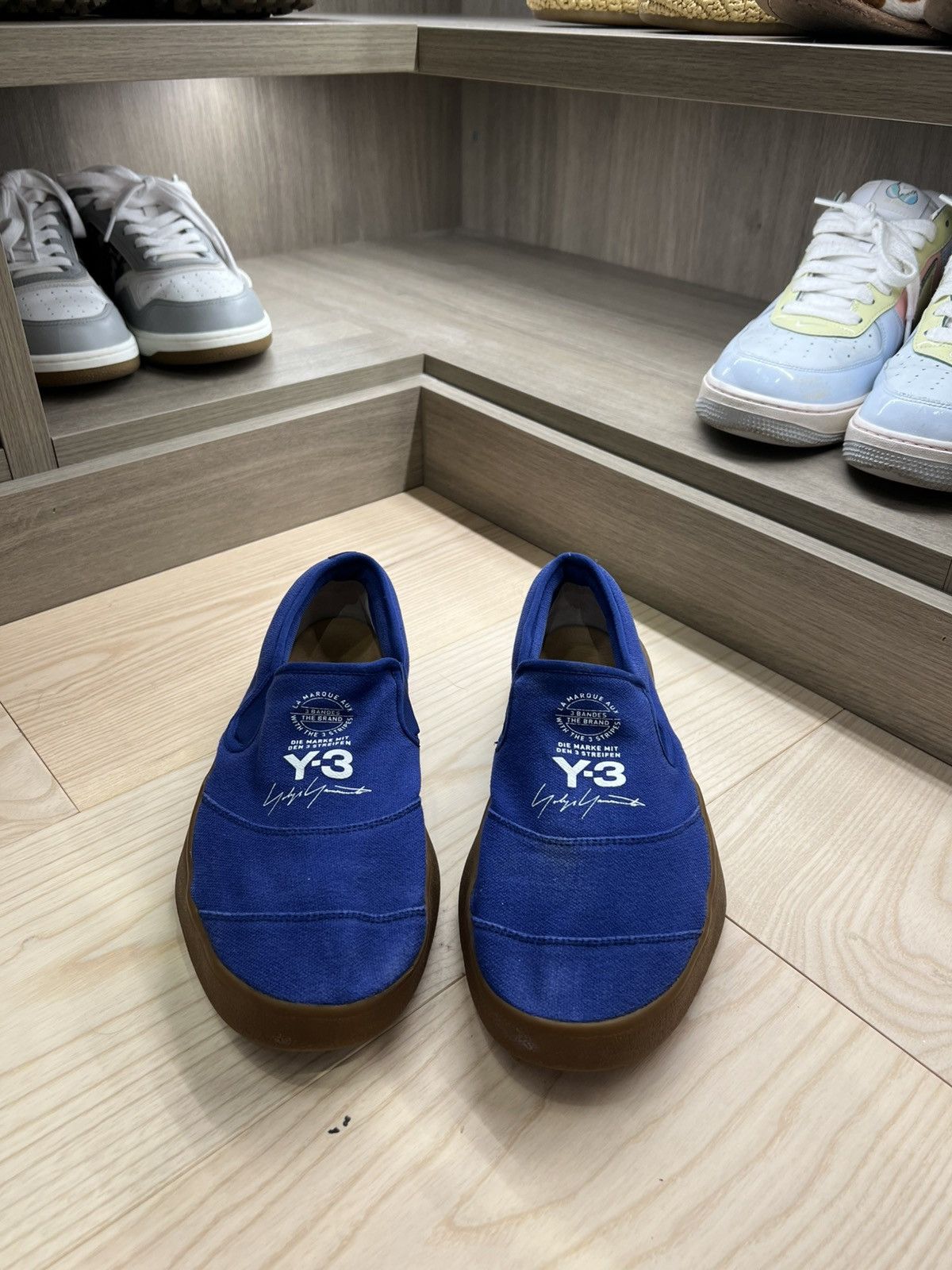 Y-3 Y-3 Tangutsu YOHJI YAMAMOTO Blue Slip On Sneakers | Grailed
