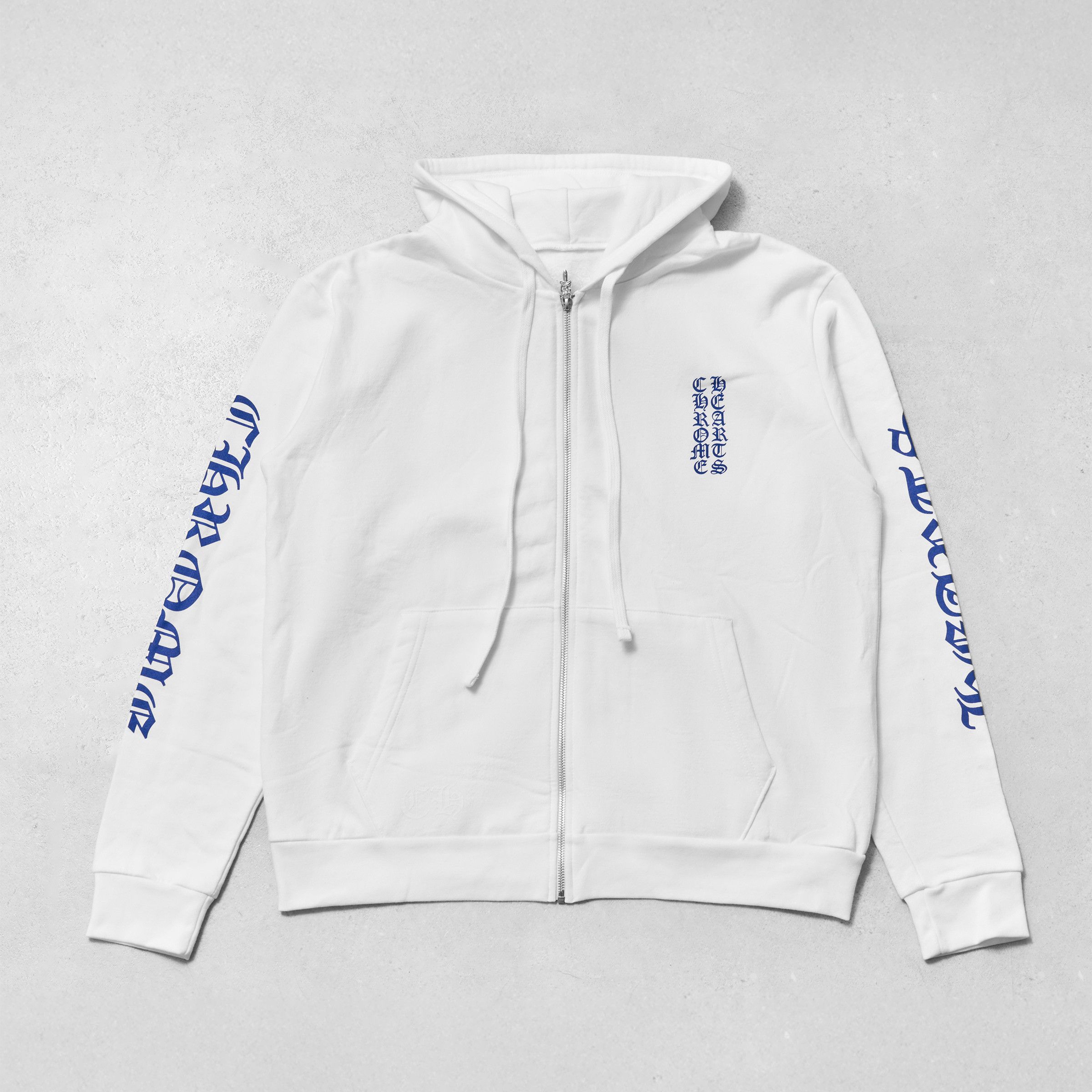 Chrome Hearts CHROME HEARTS FLEECE ZIP BLUE PRINT HOODIE WHITE Size US M / EU 48-50 / 2 - 2 Thumbnail
