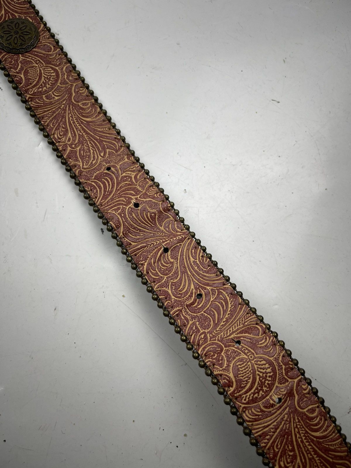 Seditionaries nice designs studded pvc belt tc48 Size 36 - 3 Thumbnail