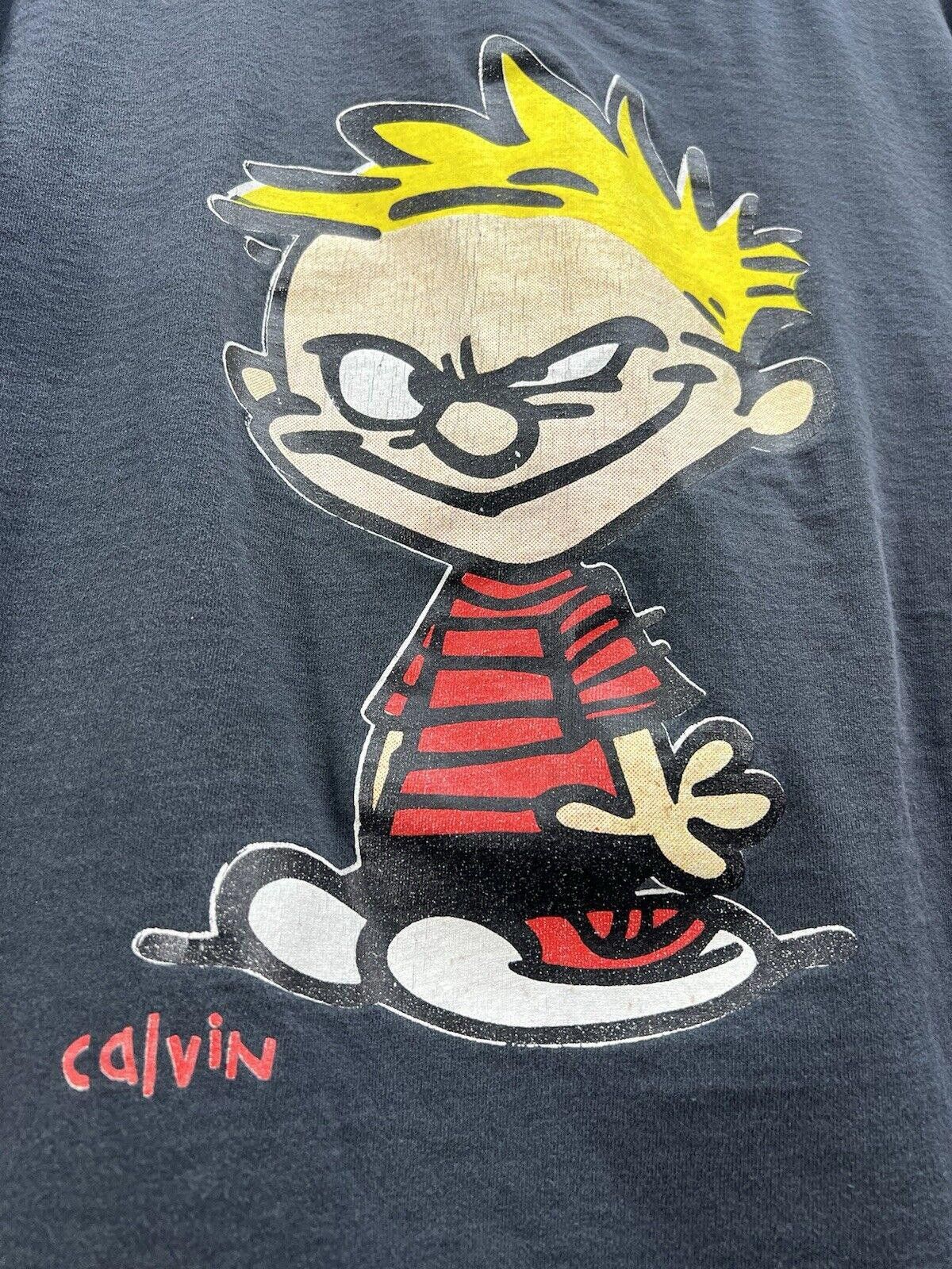 Designer VTG CALVIN & HOBBES, Single Stitch, XL (Mint Condition), #TG Size US XL / EU 56 / 4 - 2 Thumbnail