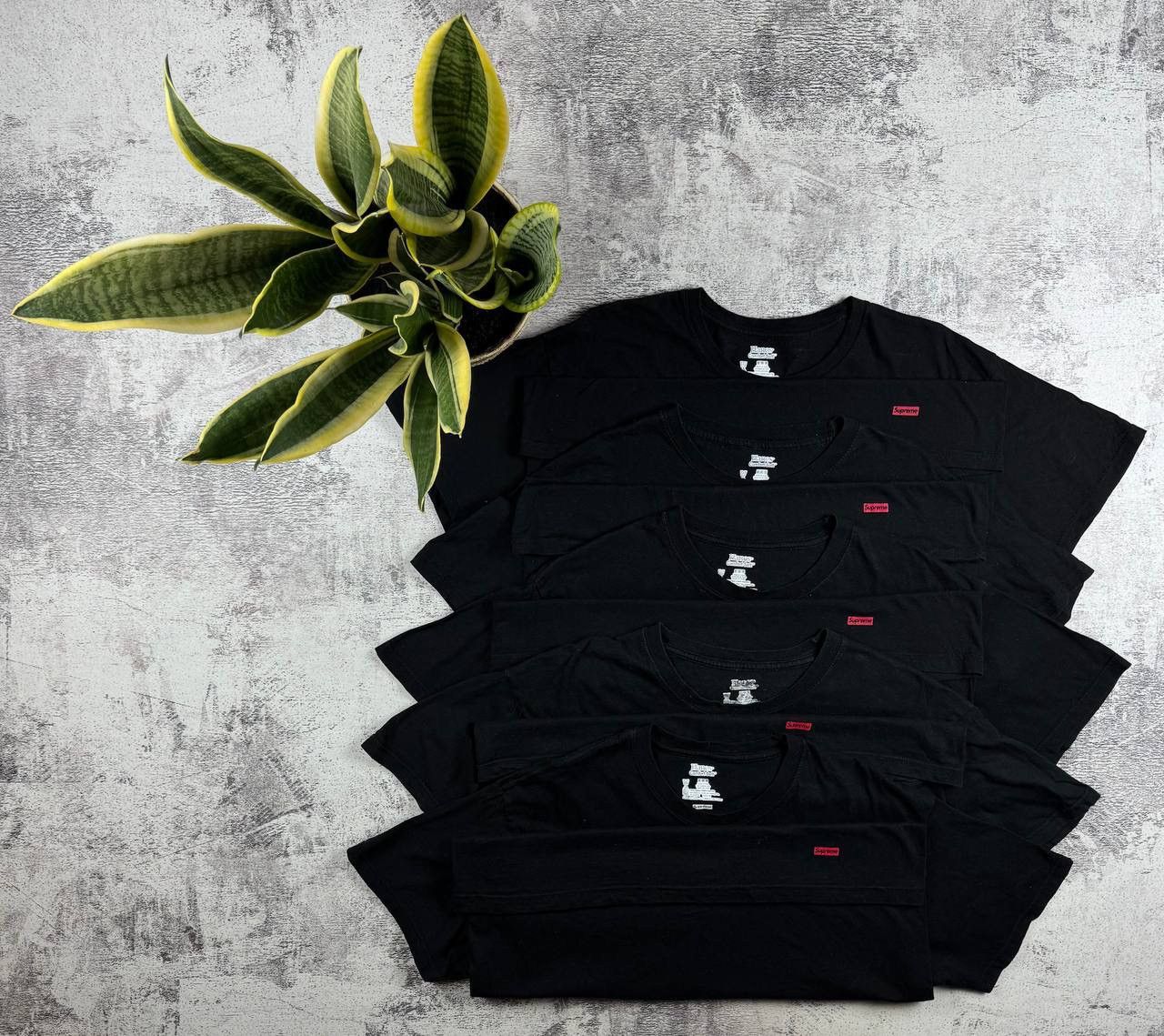 Supreme x5 Supreme Hanes Men’s M Size Black Comfort Soft Basic Cotton Jersey T-Shirt Tee Size US M / EU 48-50 / 2 - 1 Thumbnail
