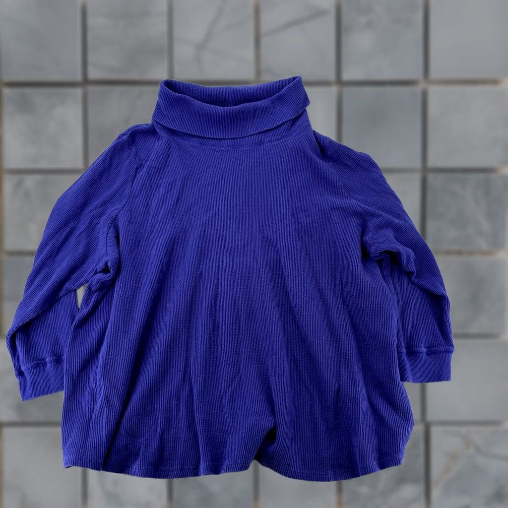 Vintage Woman Within Purple Waffle Knit Turtleneck Pullover Sweater 4X Raglan 3/4 Sleeve XS–3X? Size XXL / US 16-18 / IT 52-54 - 1 Thumbnail