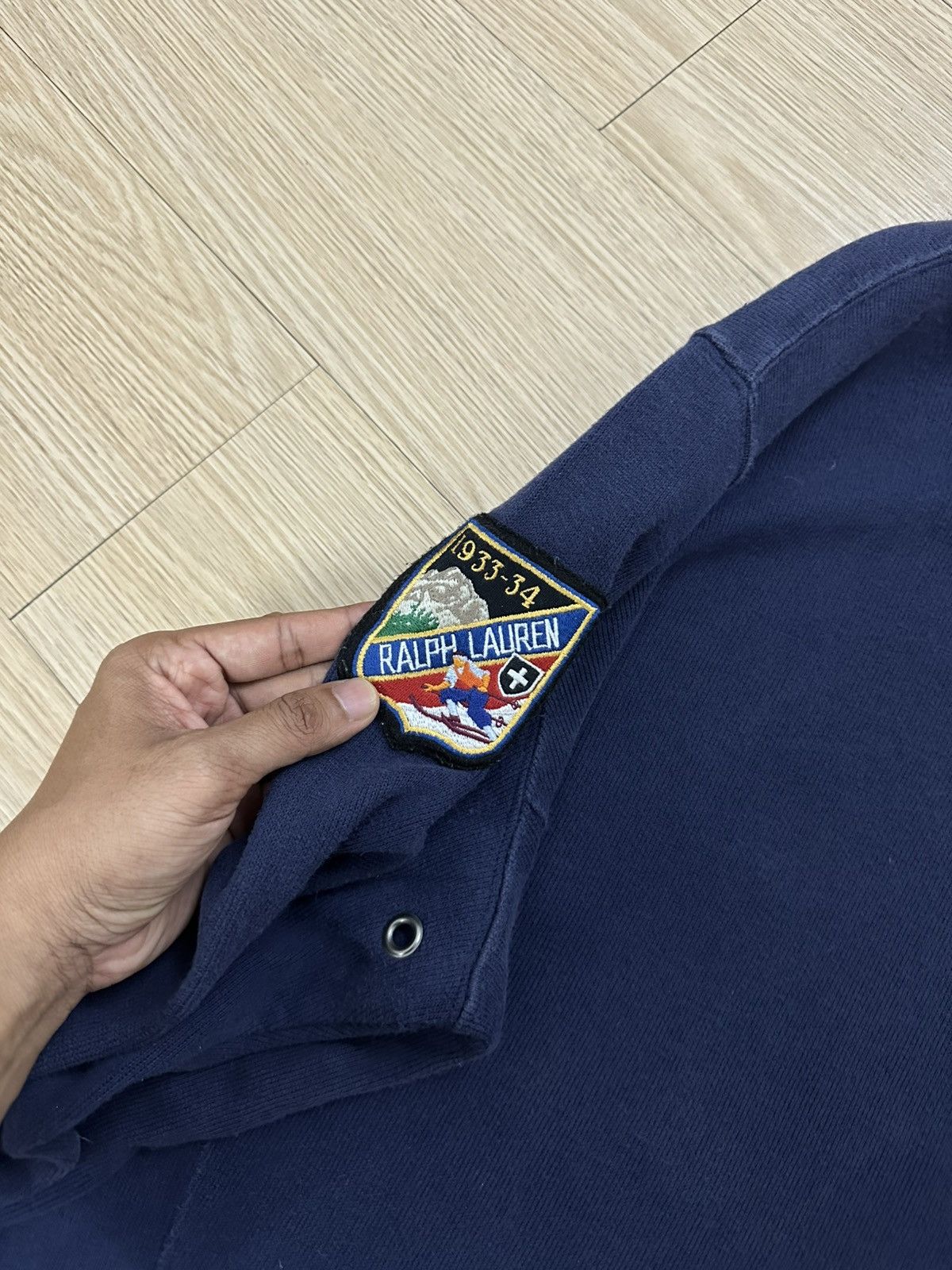 Beauty Beast × Polo Ralph Lauren × Vintage Vintage 90s Polo Ralph Lauren Snowboard Patches Half Zipper Size US L / EU 52-54 / 3 - 6 Thumbnail