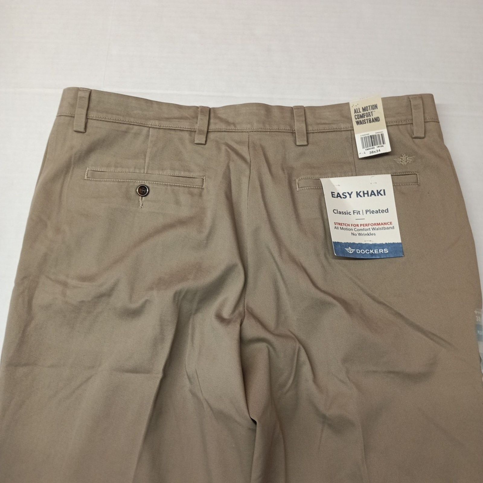 Dockers Dockers Khakis Pants Men's 38x34 Beige Pleated Classic Fit Size US 38 / EU 54 - 9 Thumbnail