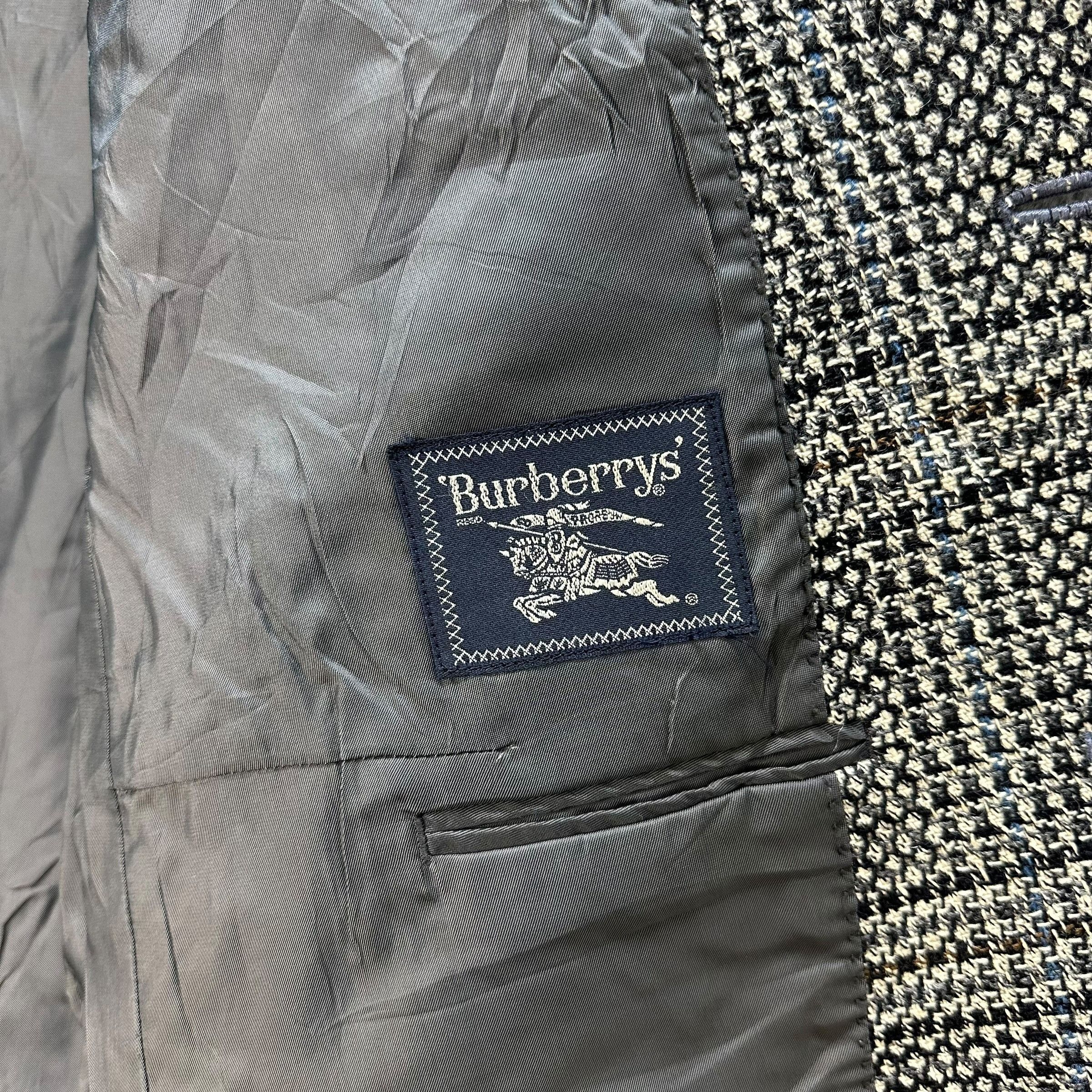 Burberry BURBERRYS Honeycomb Houndstooth Pattern Wool Blazer A43-0991 Size 44R - 7 Thumbnail