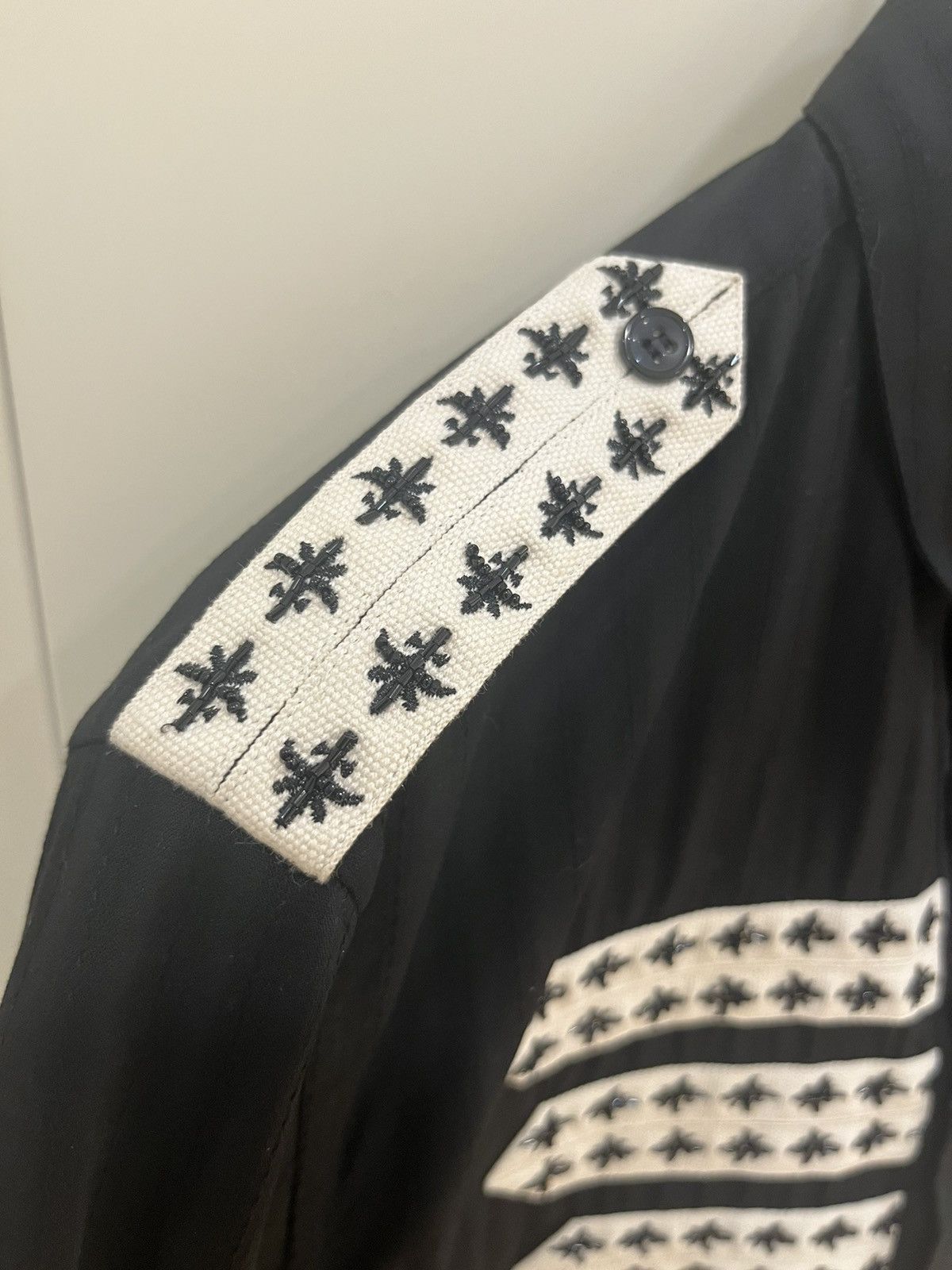 Saint Laurent Paris Black striped officer shirt collar size39 Size US M / EU 48-50 / 2 - 6 Thumbnail
