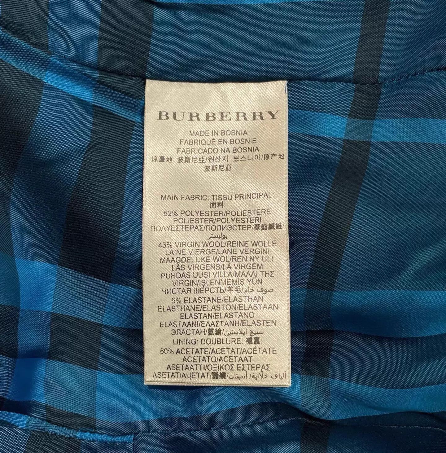 Burberry Burberry Bright Blue DB Stand Collar Overcoat 34 Size XXS / US 00 / IT 34 - 6 Thumbnail
