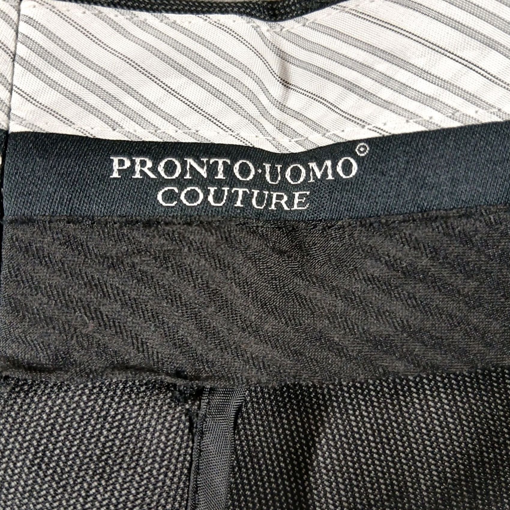 Pronto Uomo Pronto Uomo Couture Wool Dress Pants - Charcoal Grey - 50 Size Size US 34 / EU 50 - 4 Thumbnail