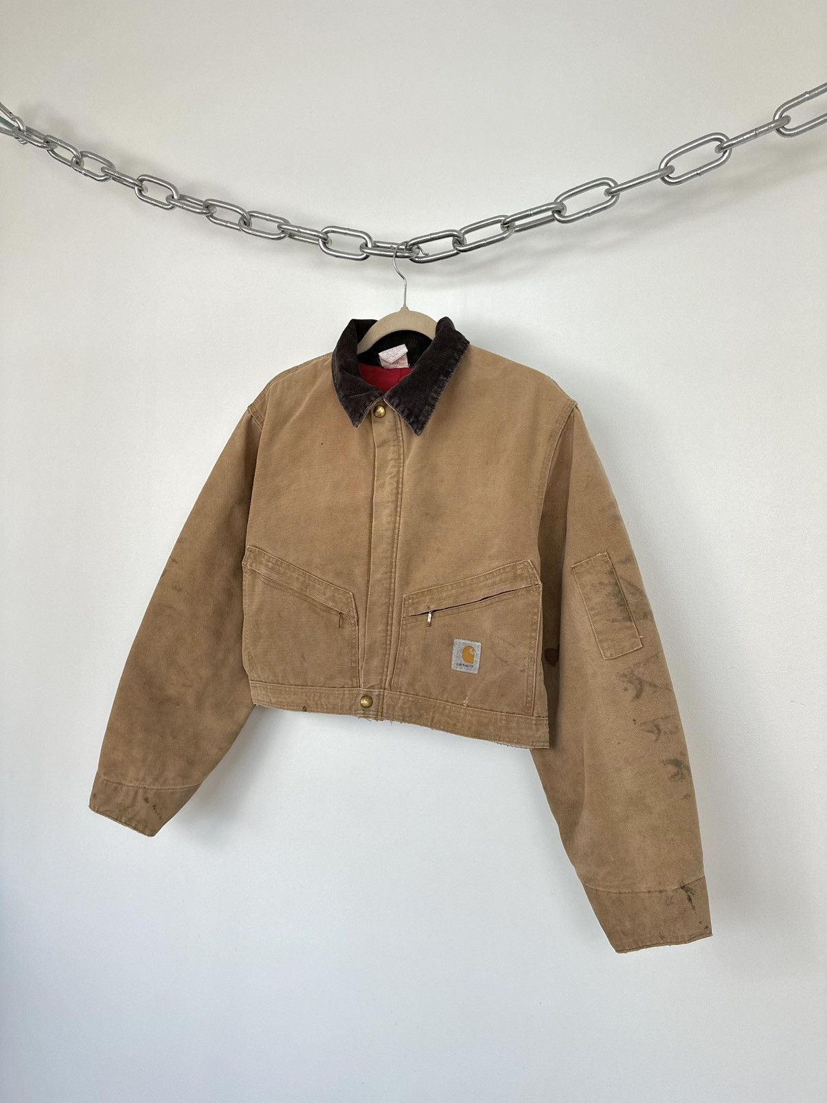 Carhartt Vintage 80s Carhartt USA Cropped Boxy Distressed Rare Jacket Size US S / EU 44-46 / 1 - 5 Thumbnail