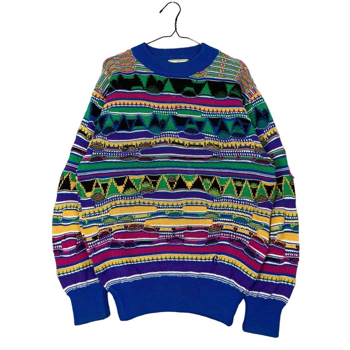 Vintage Crazy Vintage 90s Coogi Style 3D Knit Heavy Weight Sweater Size US L / EU 52-54 / 3 - 1 Preview