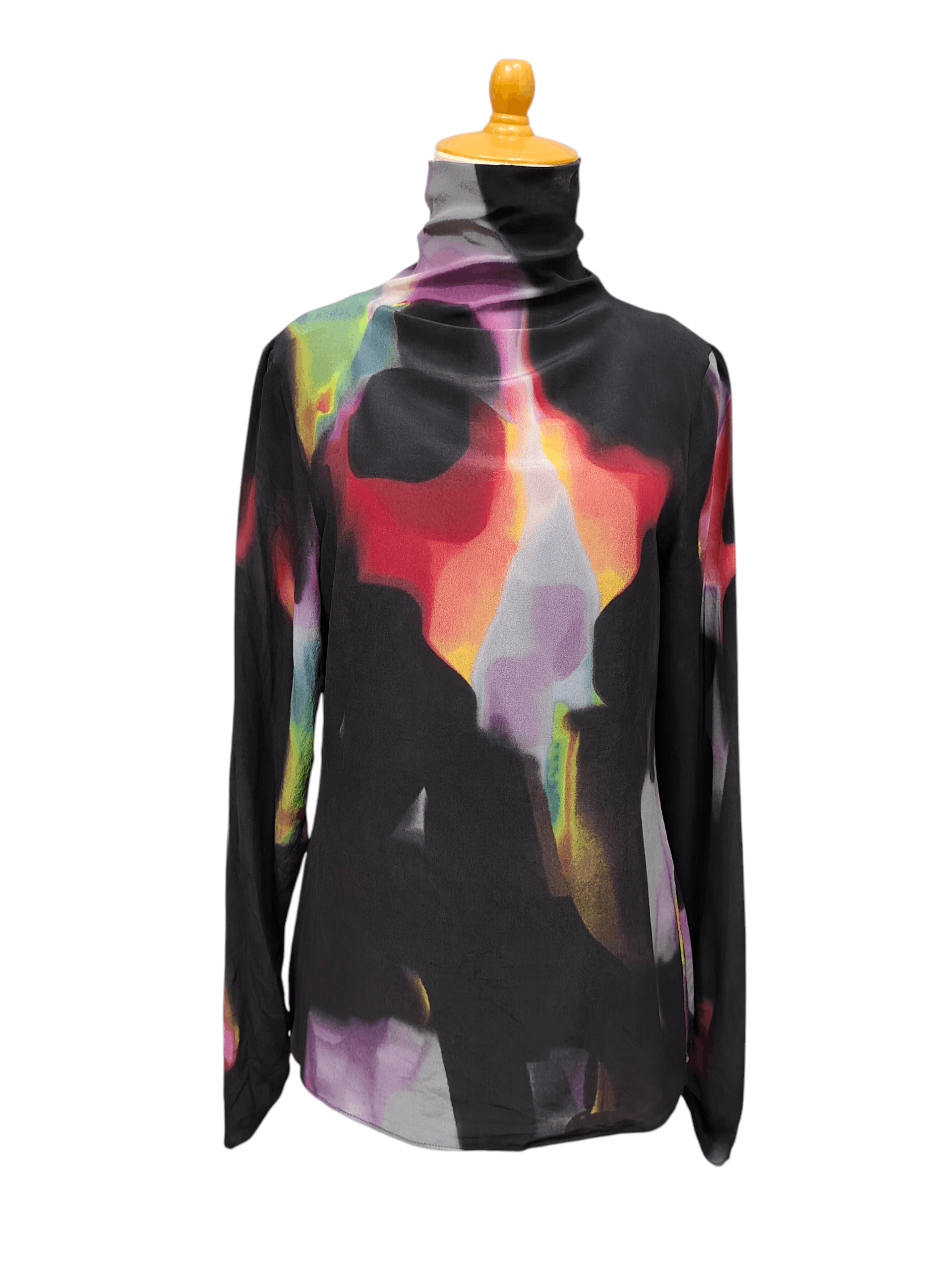 Moschino Moschino Cheapandchic❤️‍🔥Abstract Art Sheer Turtleneck Top Size M / US 6-8 / IT 42-44 - 1 Thumbnail